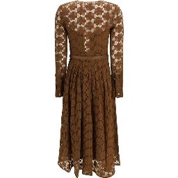 Brown Polyamide Cocktail Dress