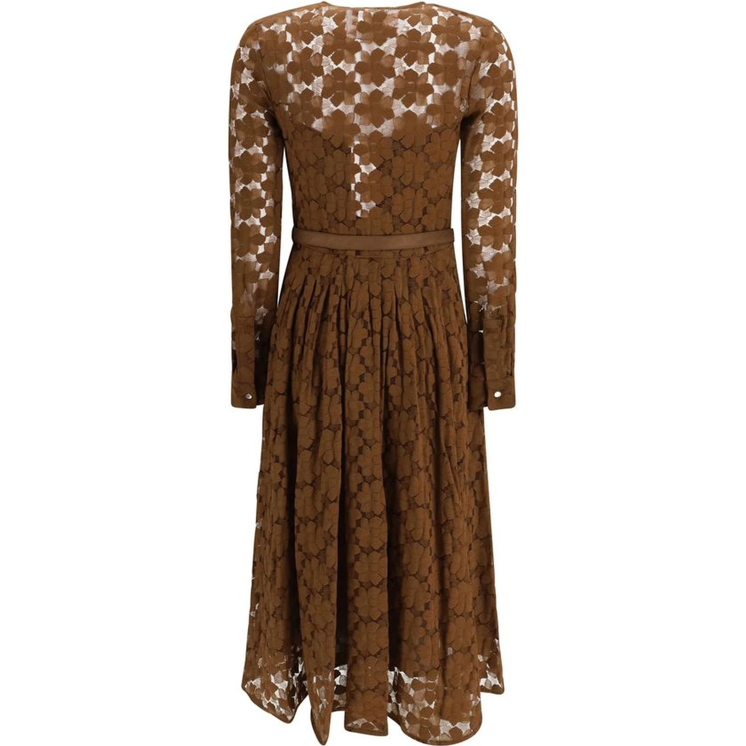 Brown Polyamide Cocktail Dress