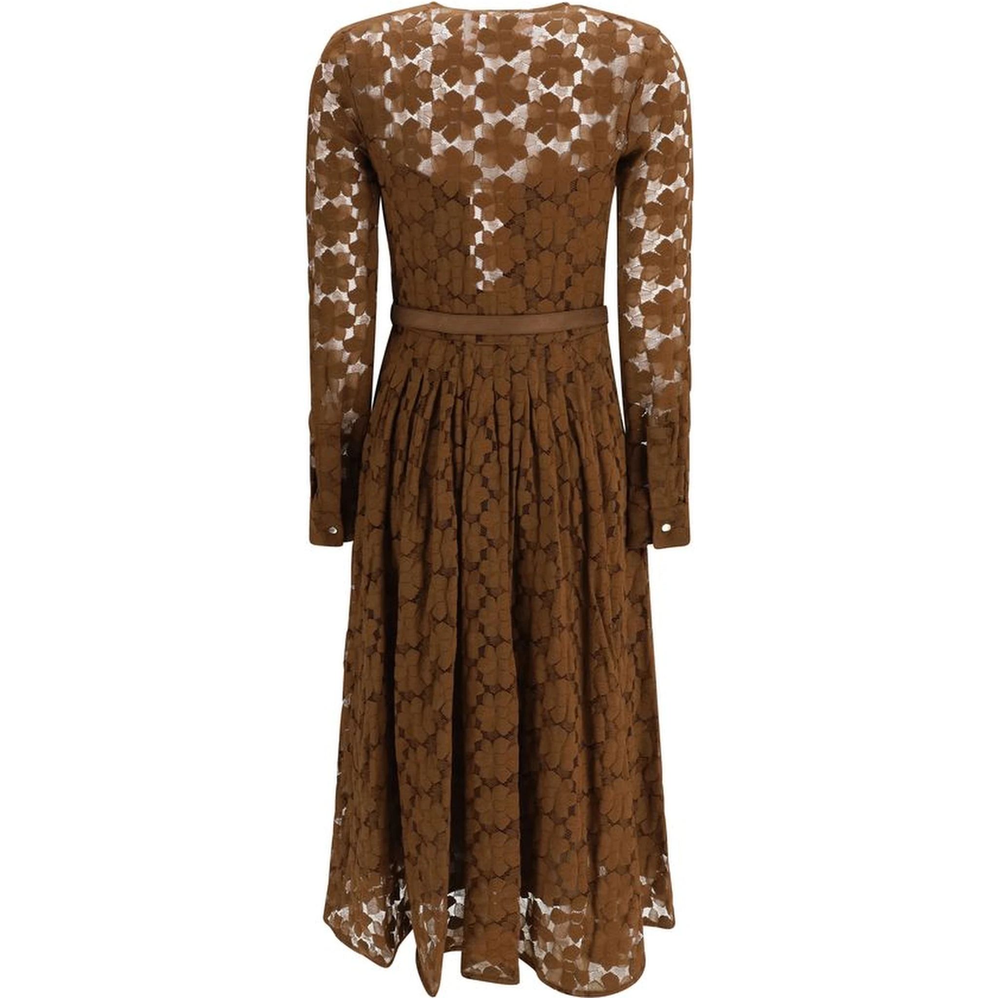 Brown Polyamide Cocktail Dress