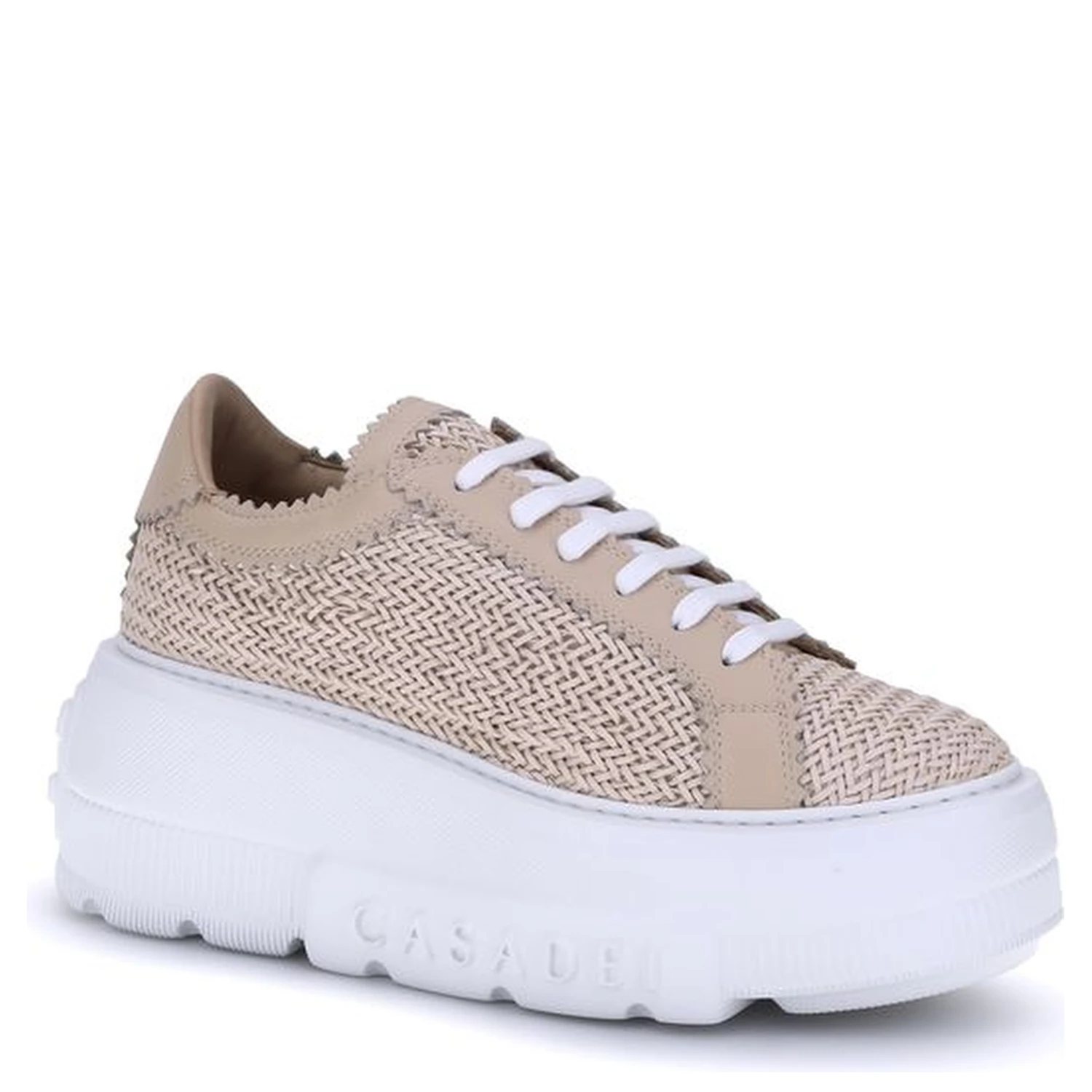 Beige Other Fibres Chunky Sneakers