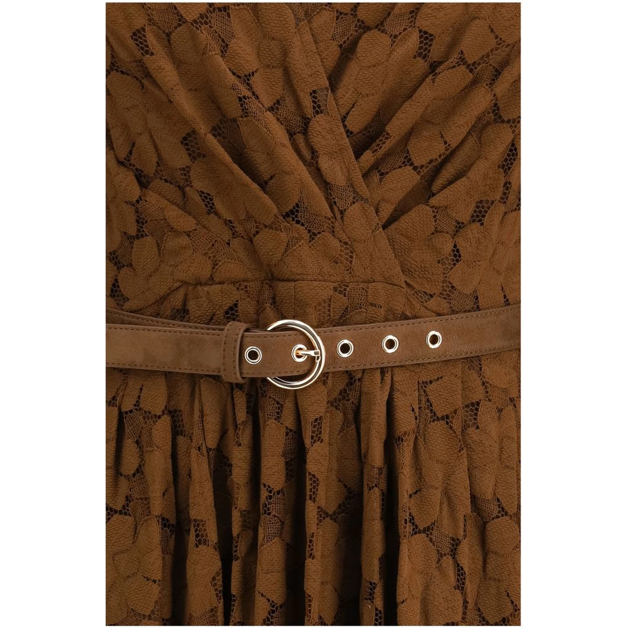Brown Polyamide Cocktail Dress