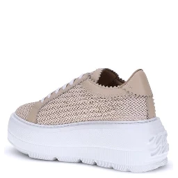 Beige Other Fibres Chunky Sneakers