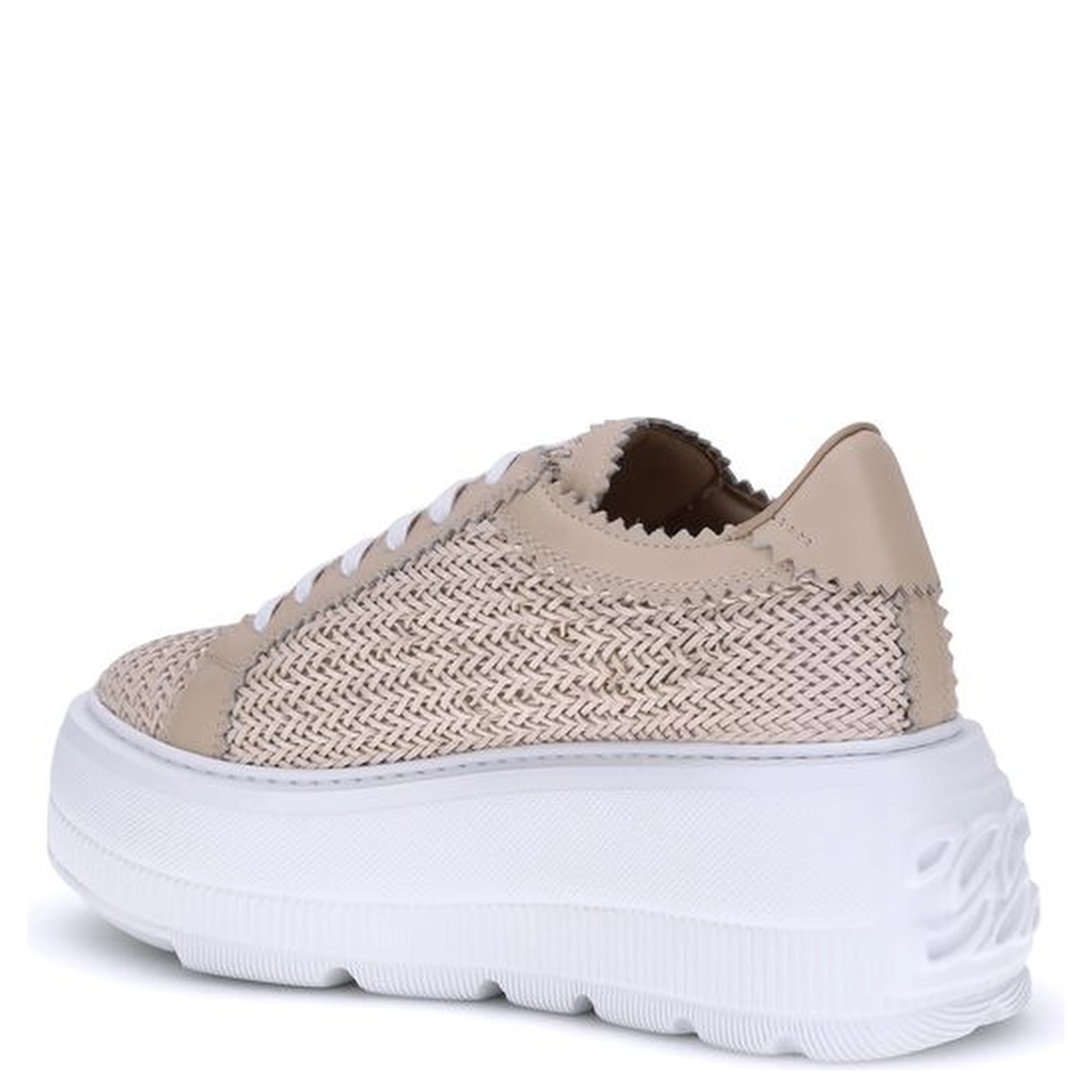 Beige Other Fibres Chunky Sneakers