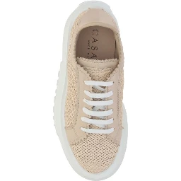Beige Other Fibres Chunky Sneakers