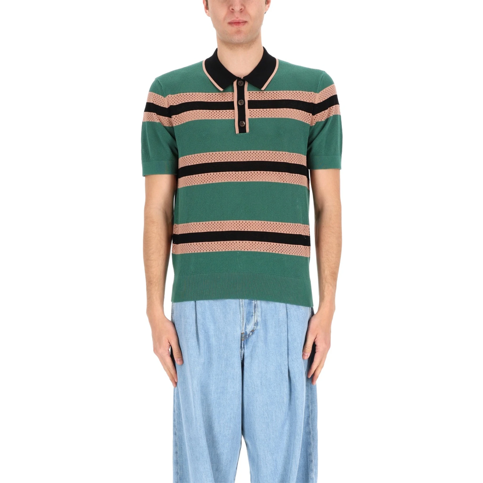 POLO "MERCY STRIPE" TRAFORATA