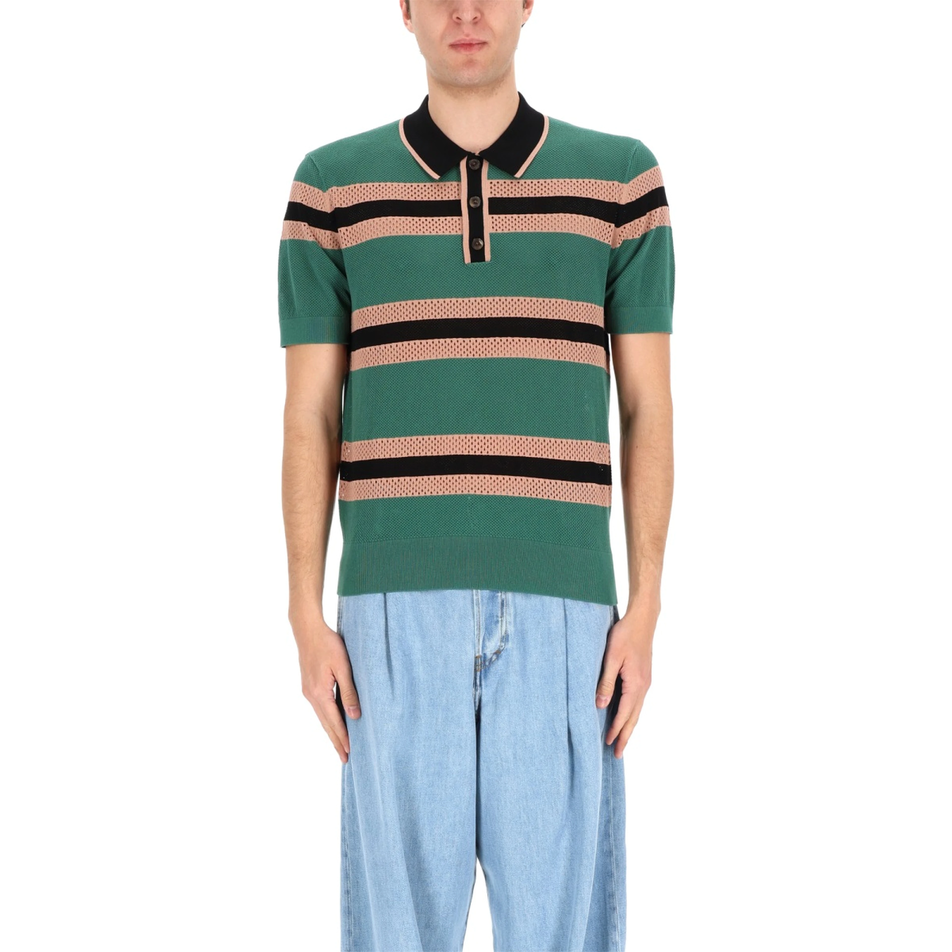 POLO "MERCY STRIPE" TRAFORATA