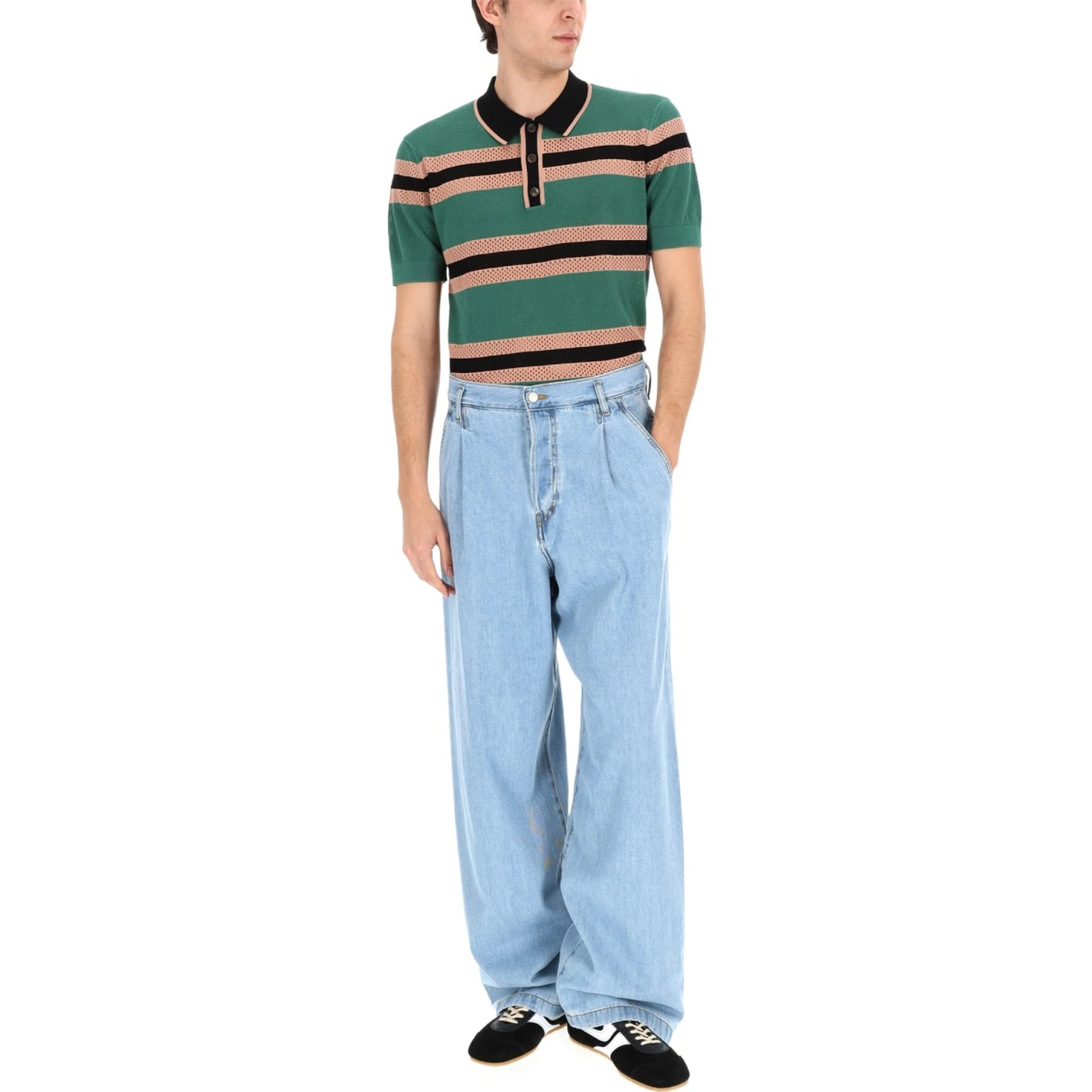 POLO "MERCY STRIPE" TRAFORATA
