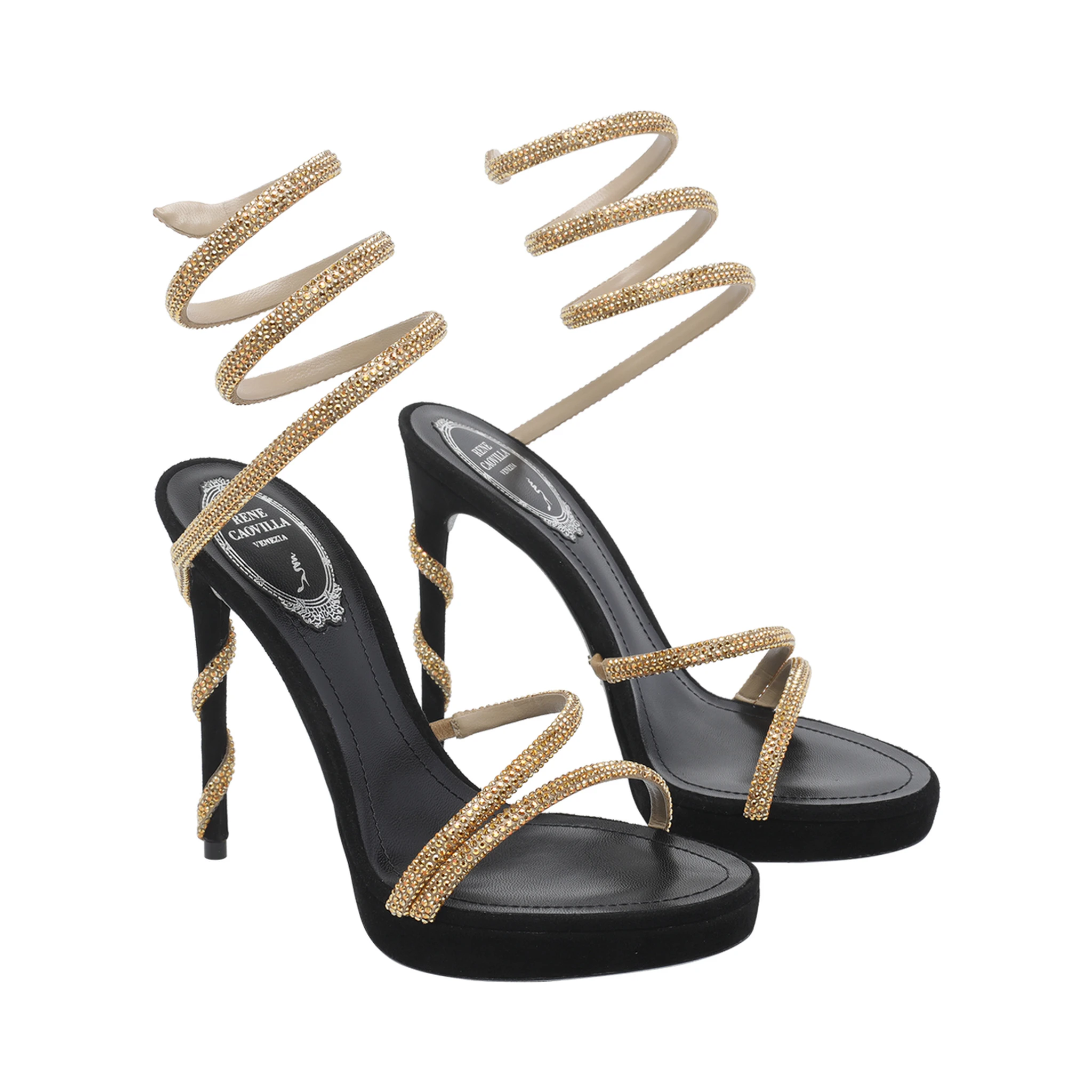 René Caovilla Sandals Golden