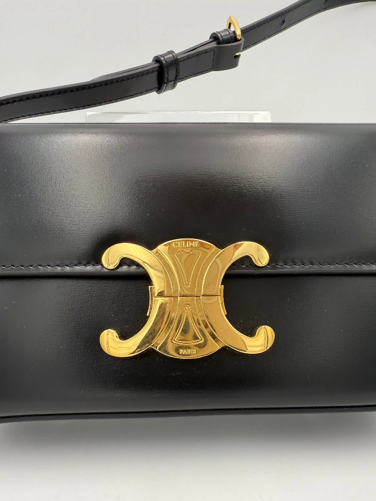 CELINE CLAUDE TRIOMPHE Black Handbag