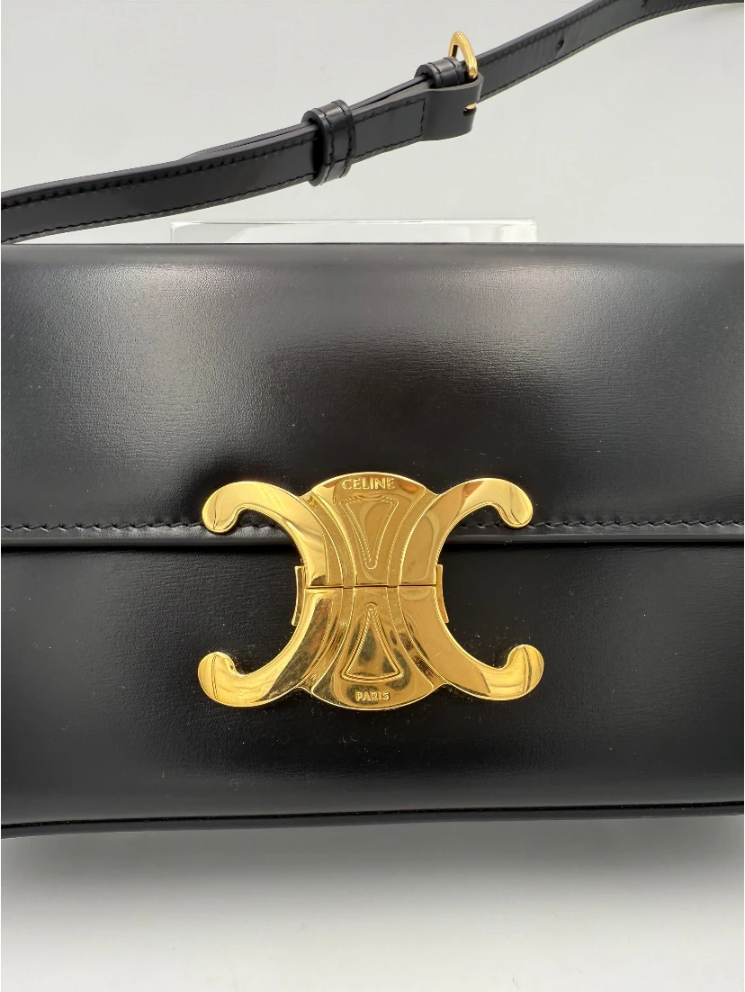 CELINE CLAUDE TRIOMPHE Black Handbag