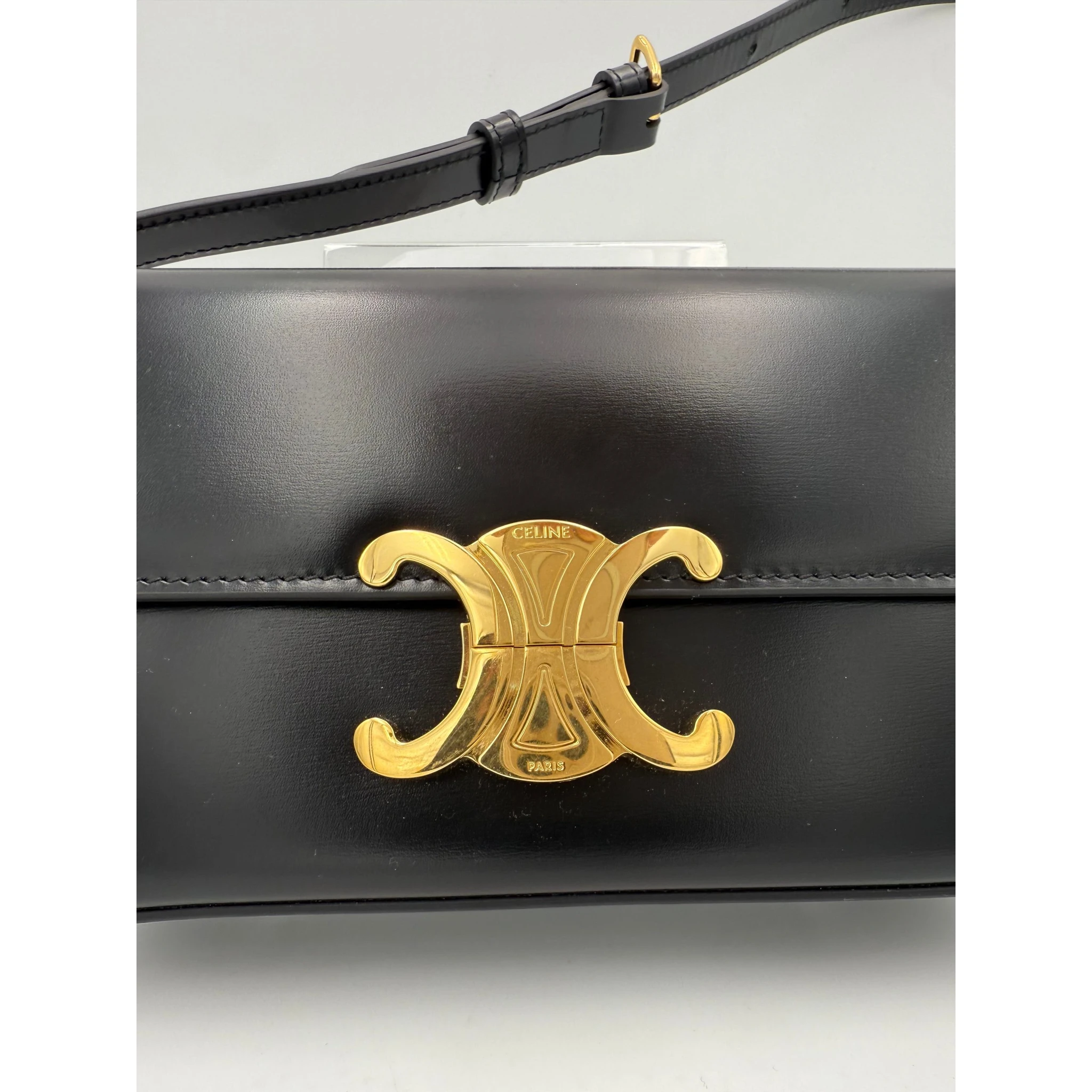 CELINE CLAUDE TRIOMPHE Black Handbag