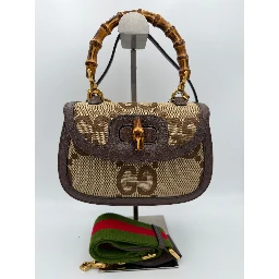 GUCCI BAMBOO 1947 GG Canvas Handbag