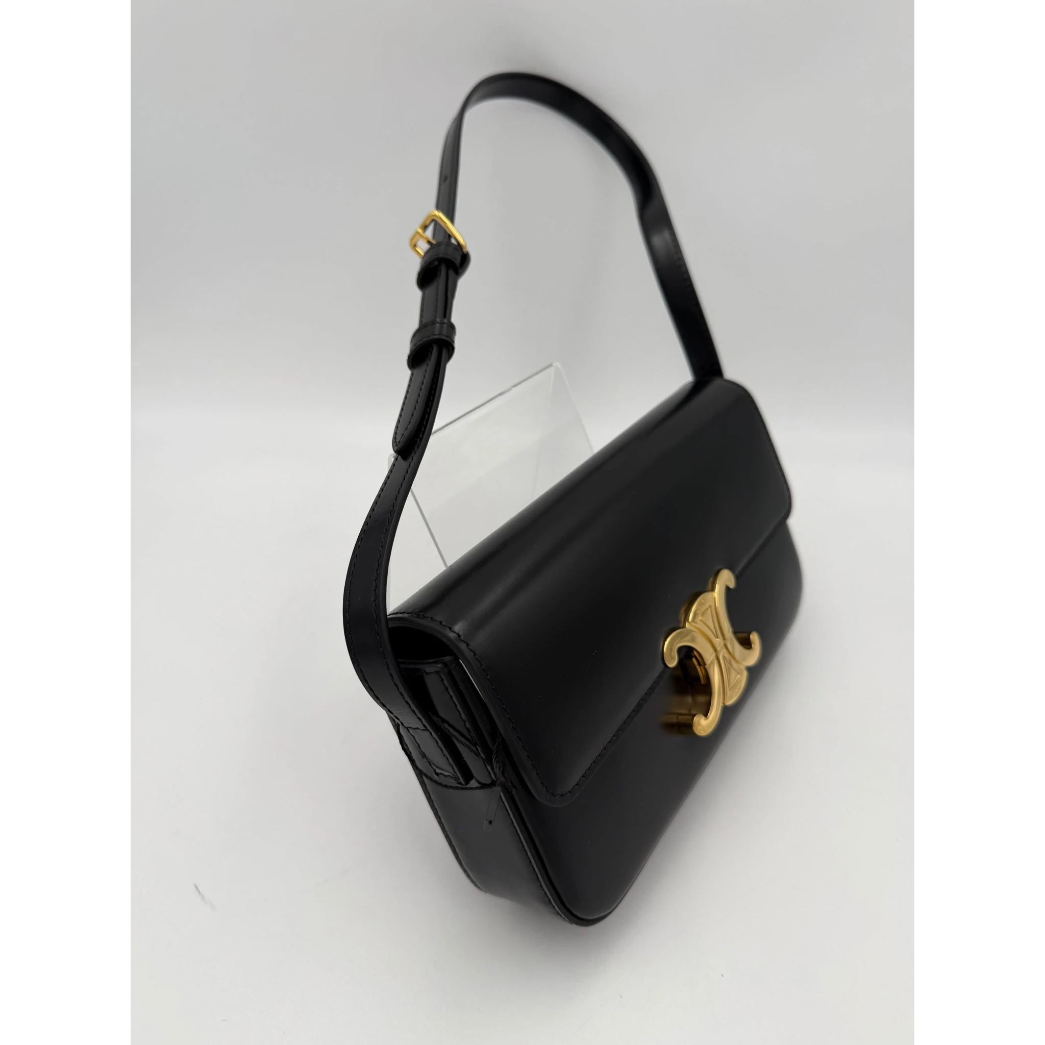 CELINE CLAUDE TRIOMPHE Black Handbag