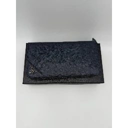 PRADA Zip in Blue Saffiano Wallet
