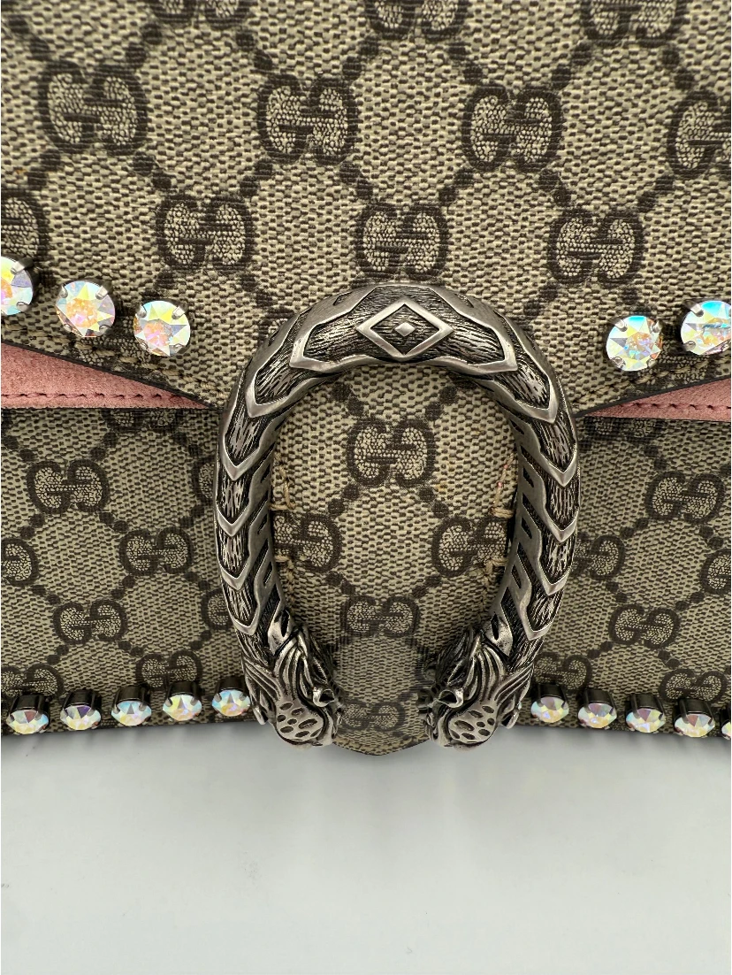 GUCCI DIONYSUS GG Supreme with Brilliants Handbag
