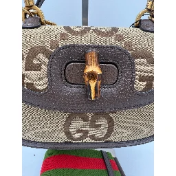 GUCCI BAMBOO 1947 GG Canvas Handbag