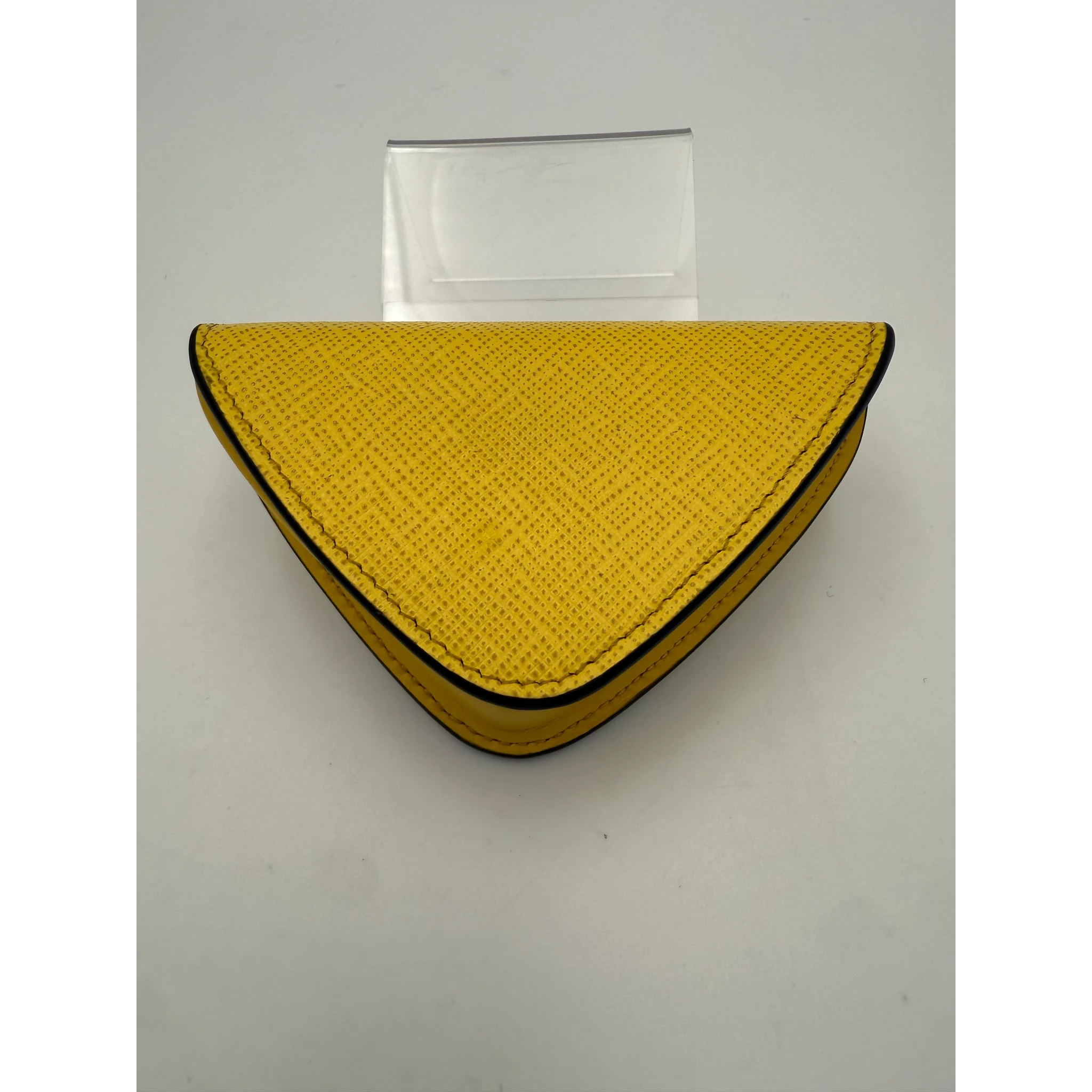PRADA Saffiano Yellow Coin Purse