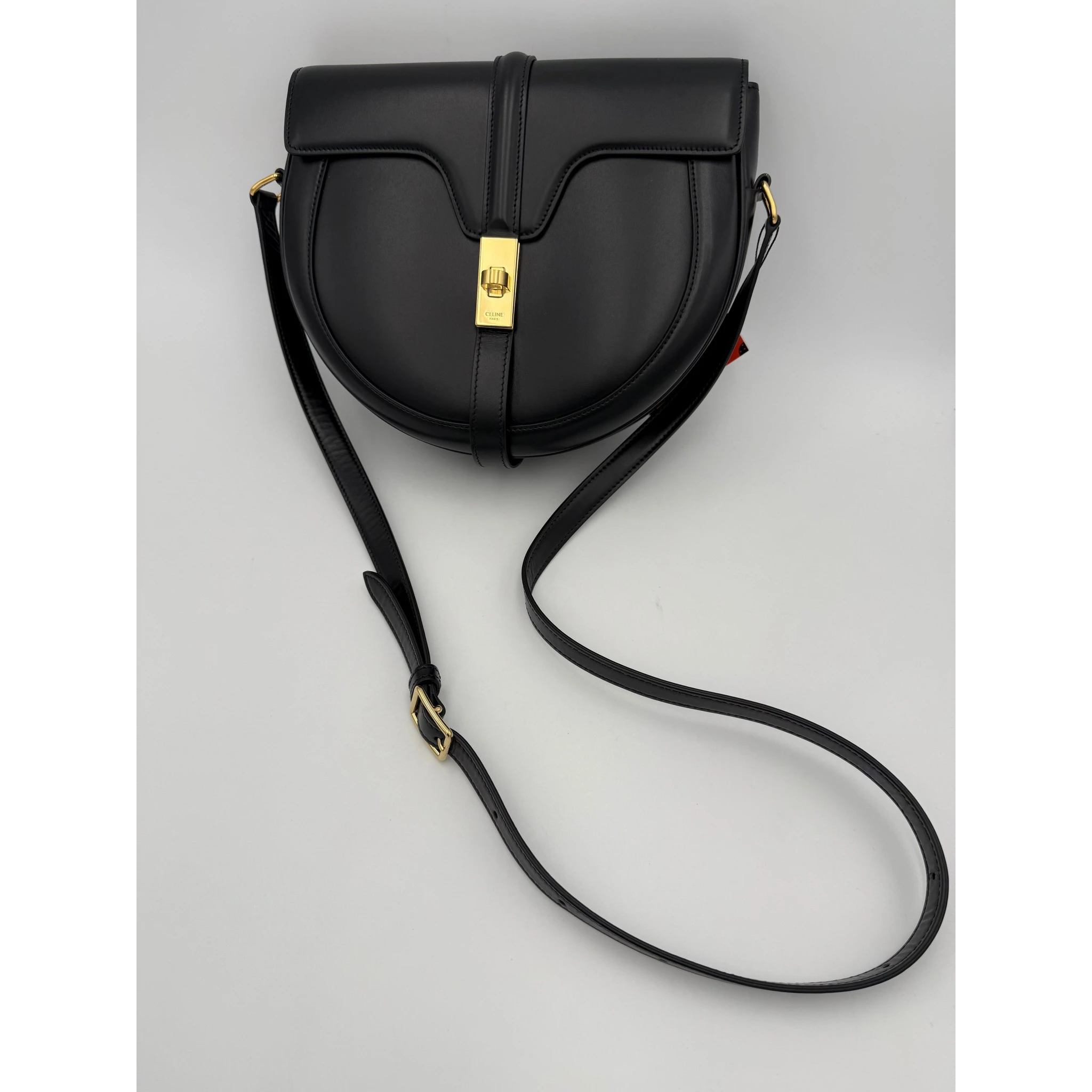 CELINE Sac 16 Besace Black Large Bag