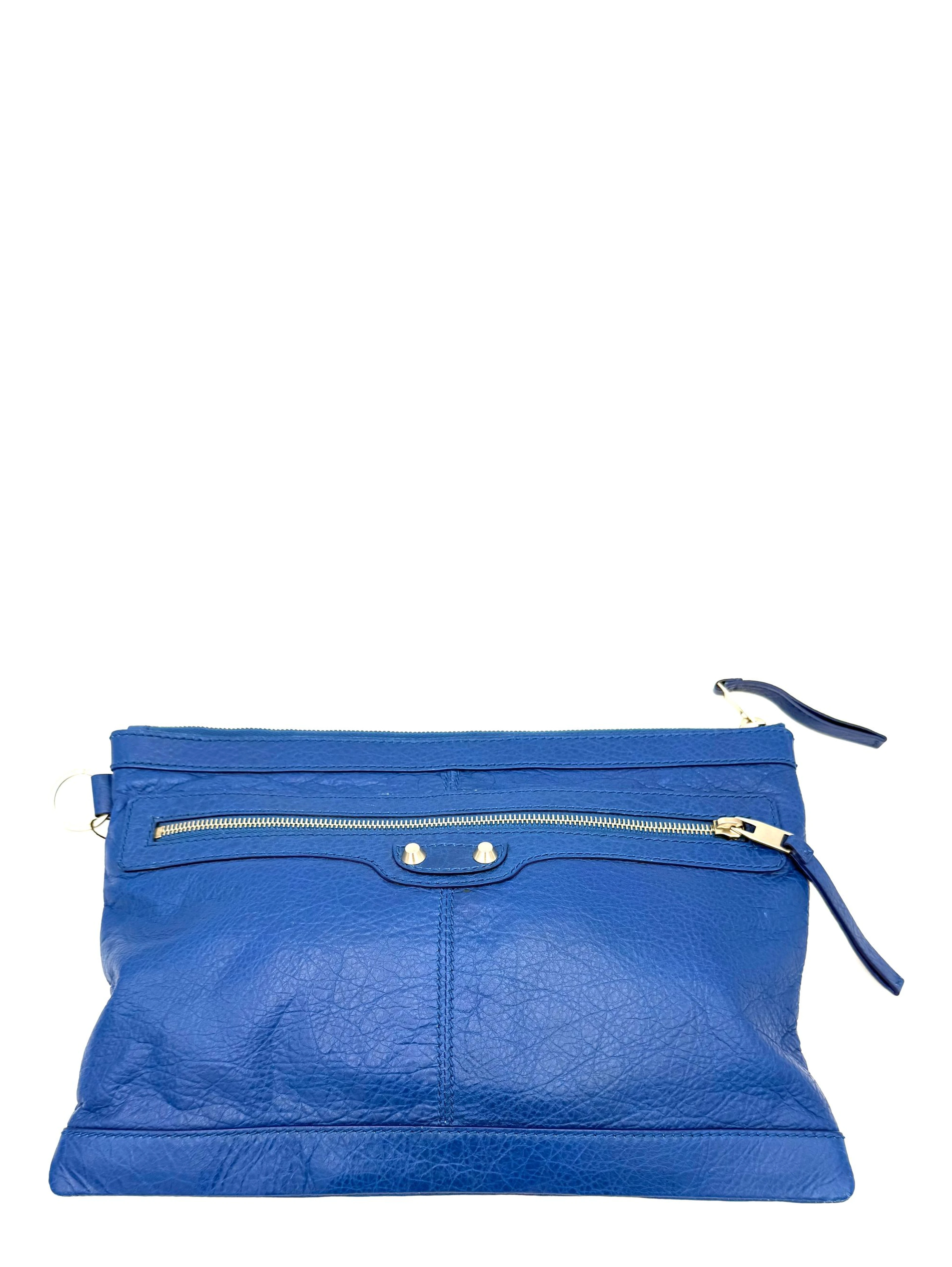 BALENCIAGA LE CAGOLE Blue Pouch