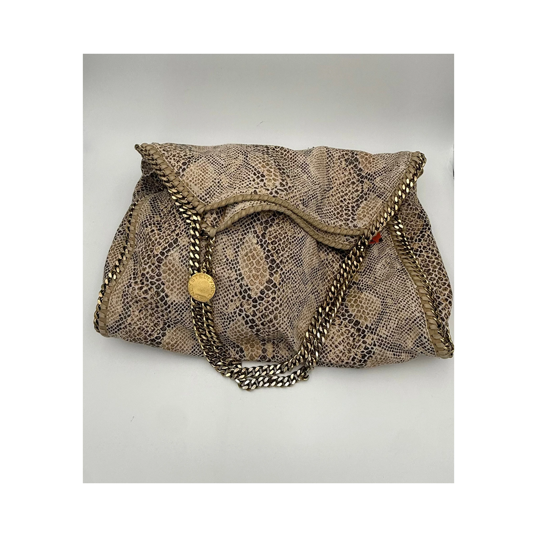 STELLA MCCARTNEY Falabella Grande Vegan Reptile Skin Handbag