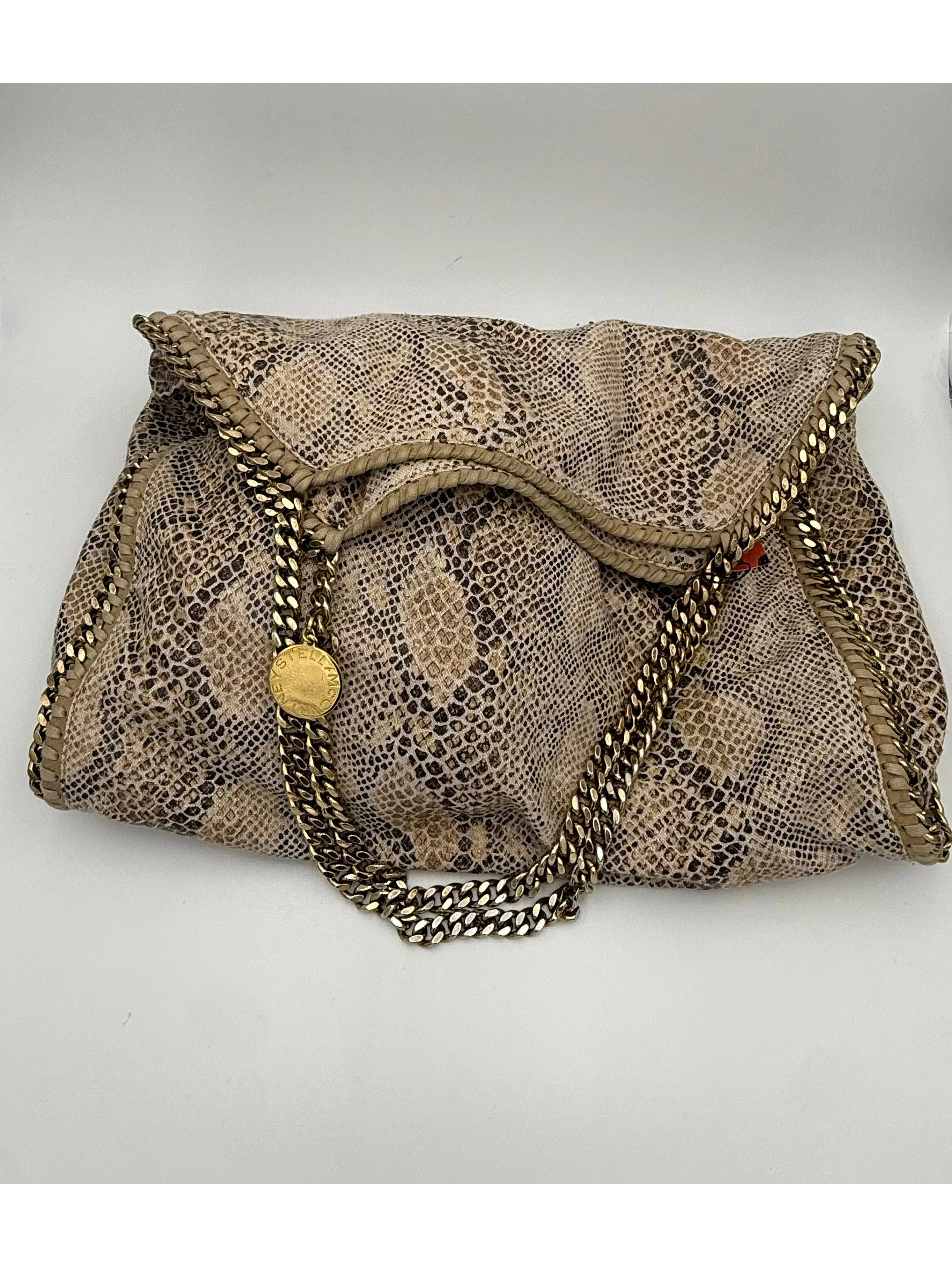 STELLA MCCARTNEY Falabella Grande Vegan Reptile Skin Handbag