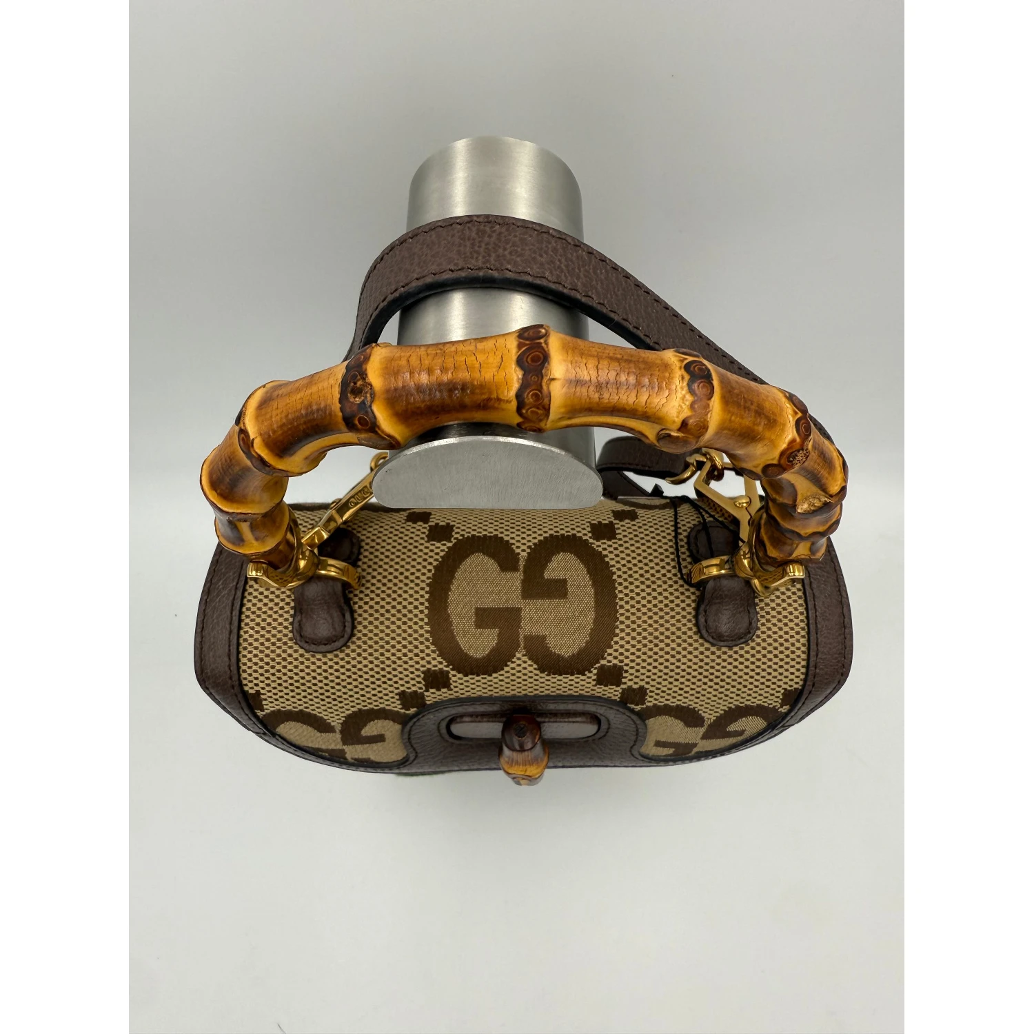 GUCCI BAMBOO 1947 GG Canvas Handbag