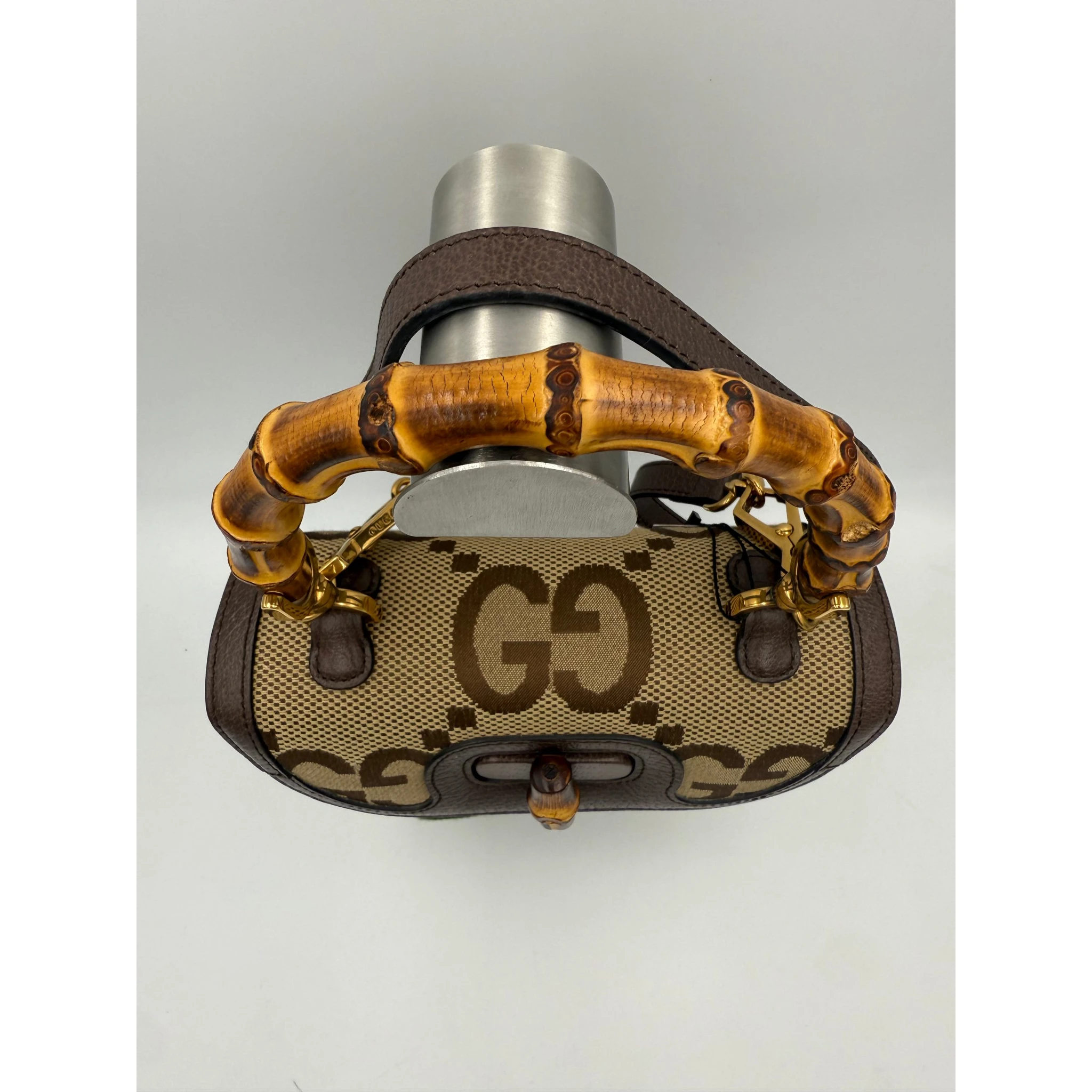 GUCCI BAMBOO 1947 GG Canvas Handbag