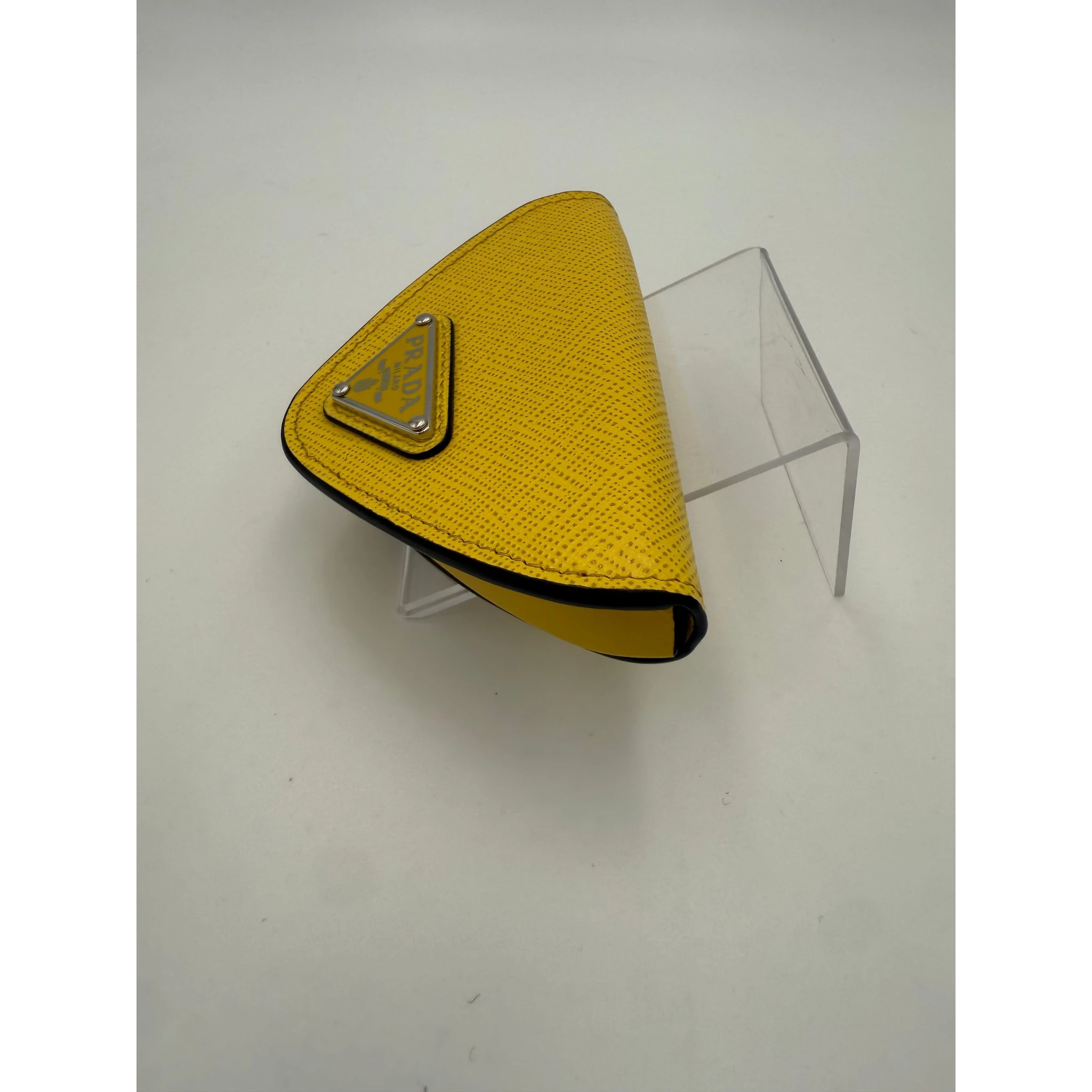 PRADA Saffiano Yellow Coin Purse