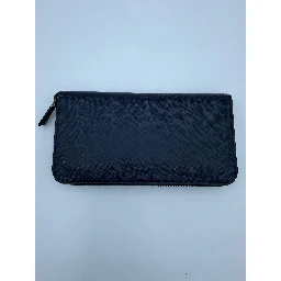 PRADA Zip in Blue Saffiano Wallet
