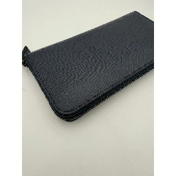 PRADA Zip in Blue Saffiano Wallet