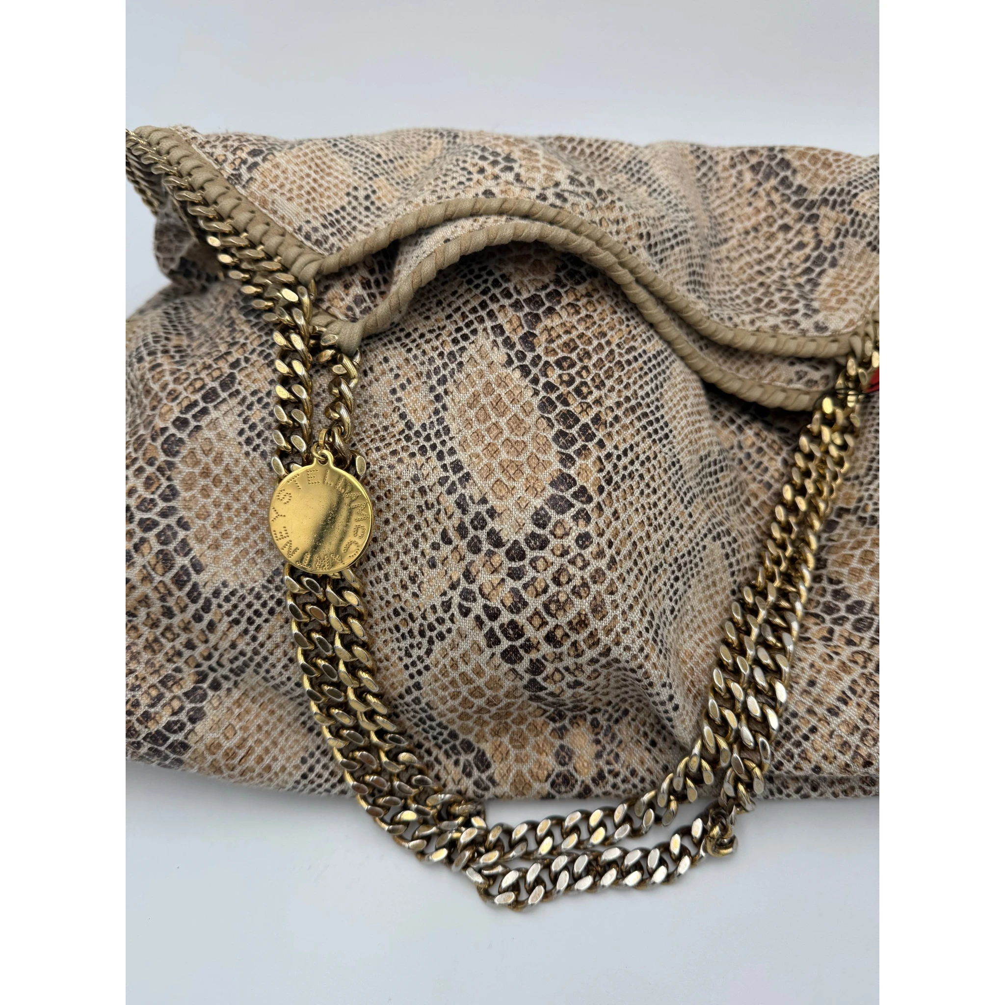 STELLA MCCARTNEY Falabella Grande Vegan Reptile Skin Handbag