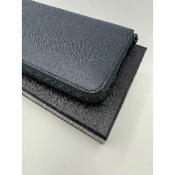 PRADA Zip in Blue Saffiano Wallet