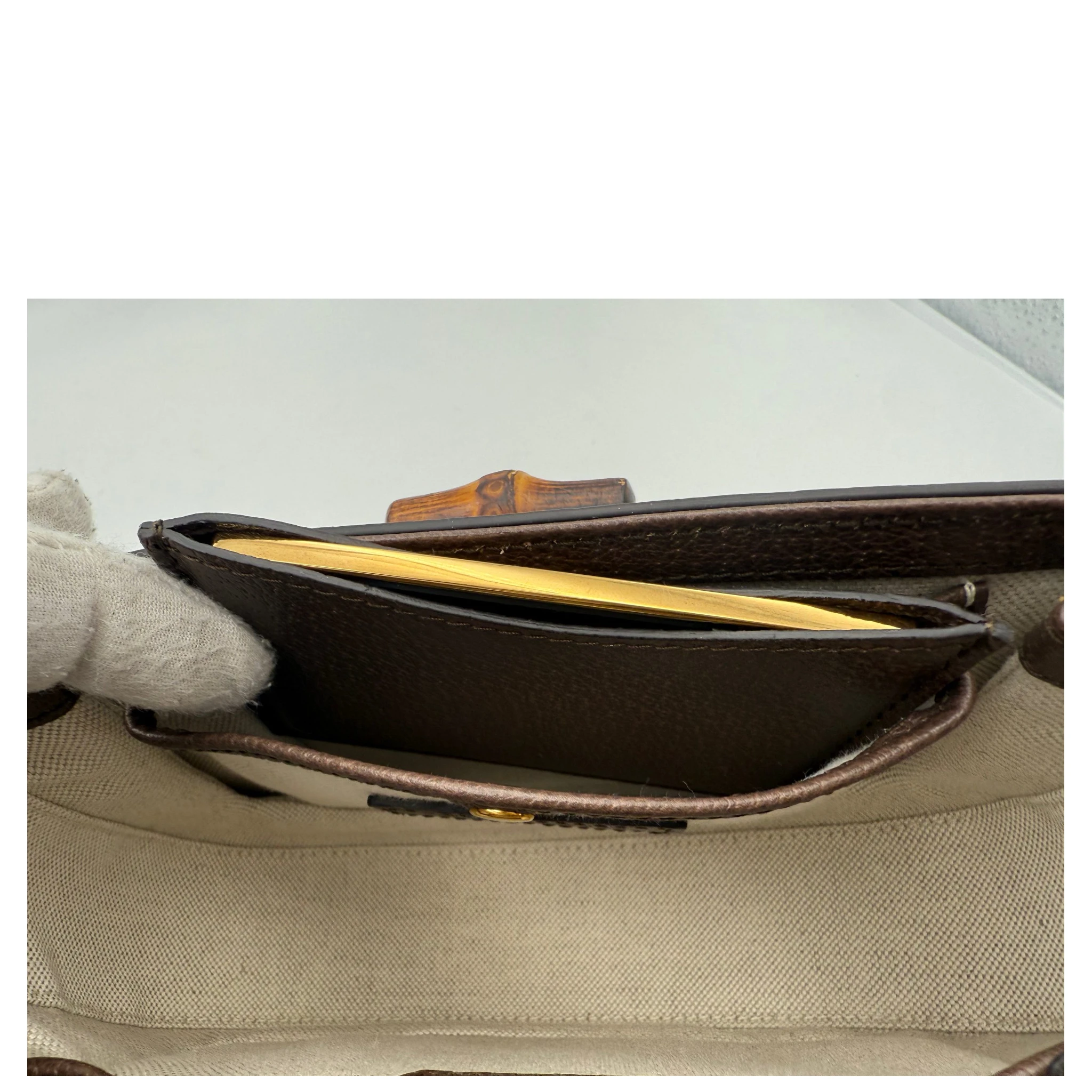 GUCCI BAMBOO 1947 GG Canvas Handbag