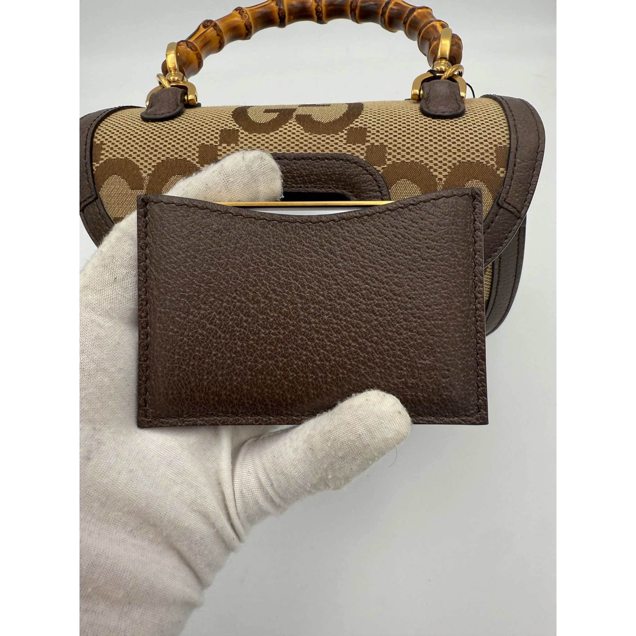 GUCCI BAMBOO 1947 GG Canvas Handbag