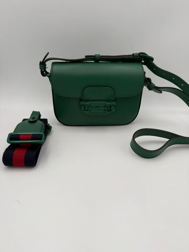 GUCCI HORSEBIT 1955 Emerald Handbag