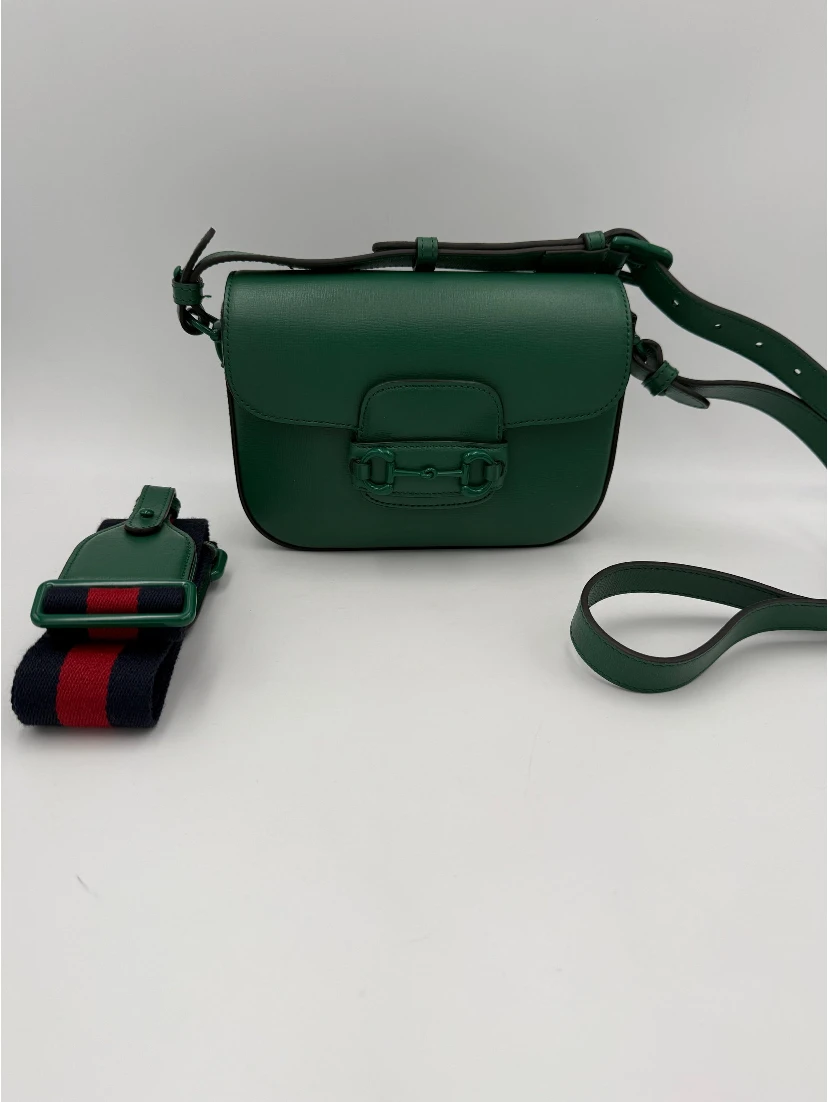 GUCCI HORSEBIT 1955 Emerald Handbag
