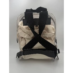 VALENTINO GARAVANI Leather and Transparent Plastic Backpack