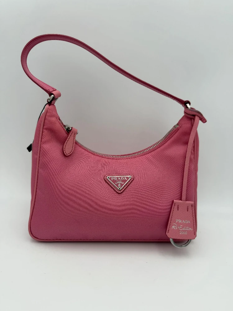 PRADA HOBO Re-Nylon Pink Handbag