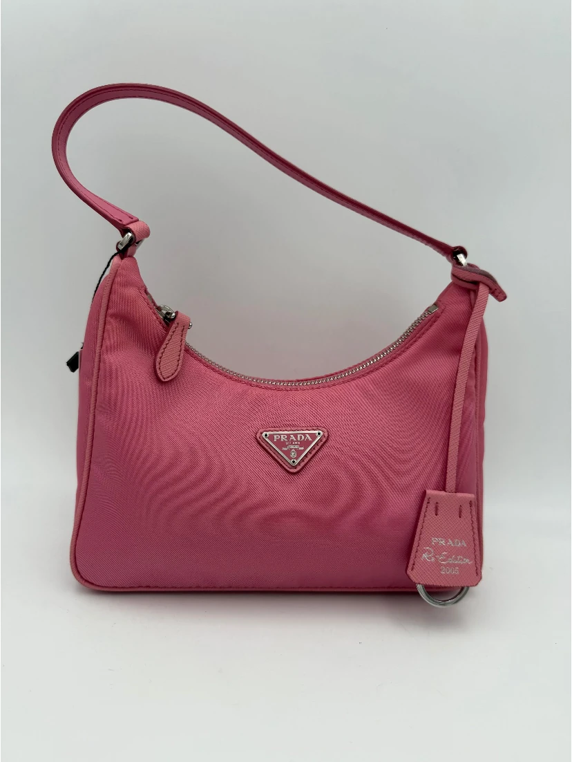 PRADA HOBO Re-Nylon Pink Handbag