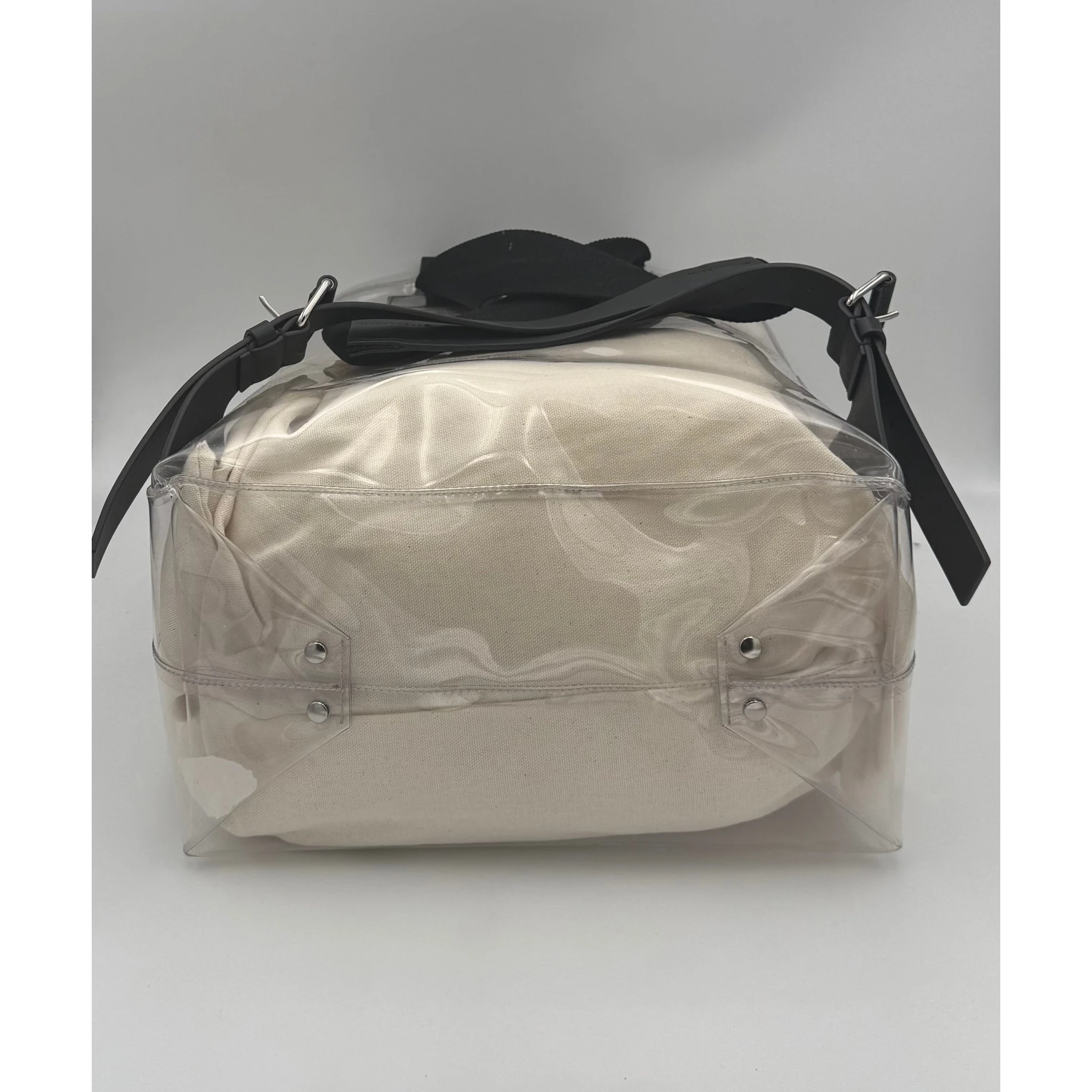 VALENTINO GARAVANI Leather and Transparent Plastic Backpack