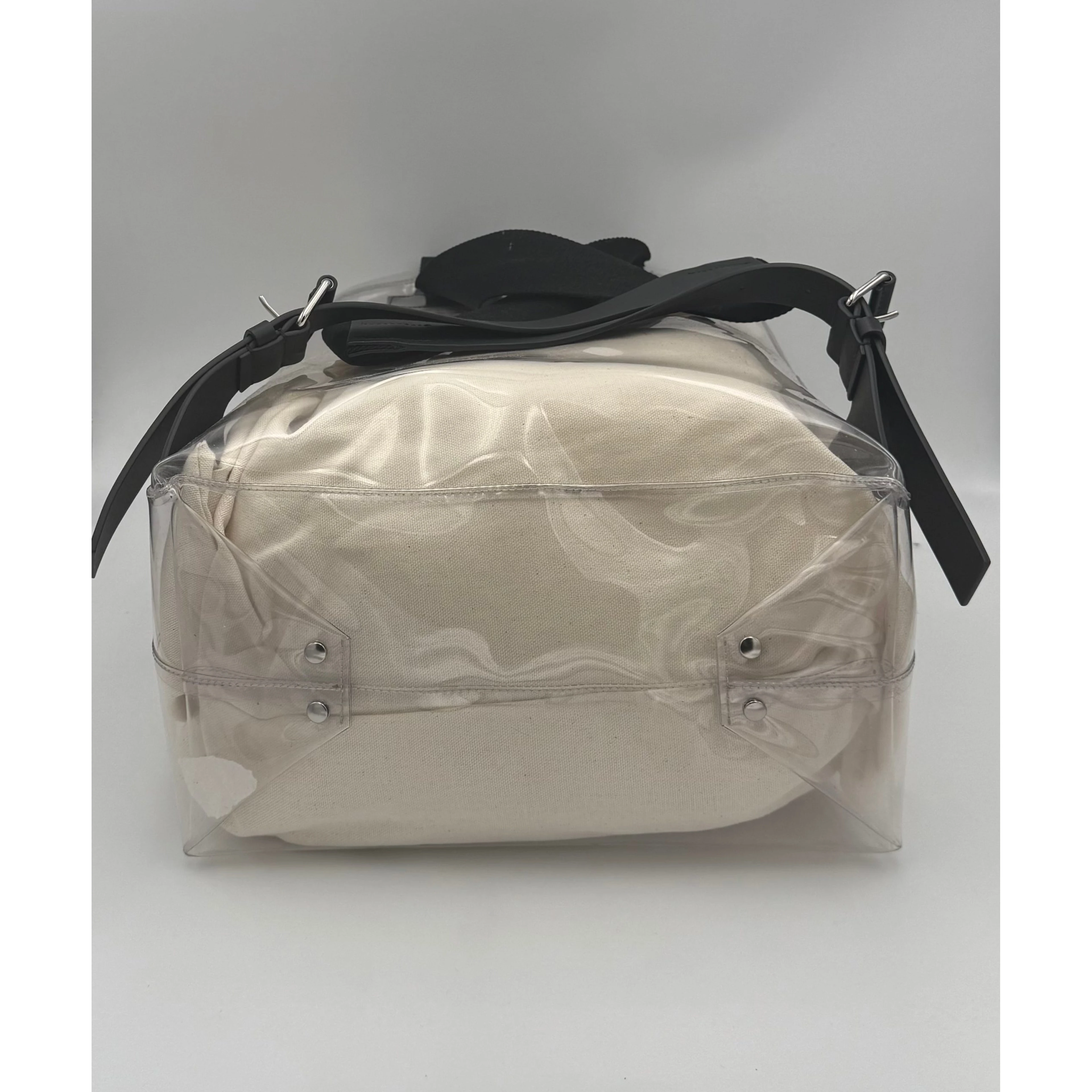 VALENTINO GARAVANI Leather and Transparent Plastic Backpack