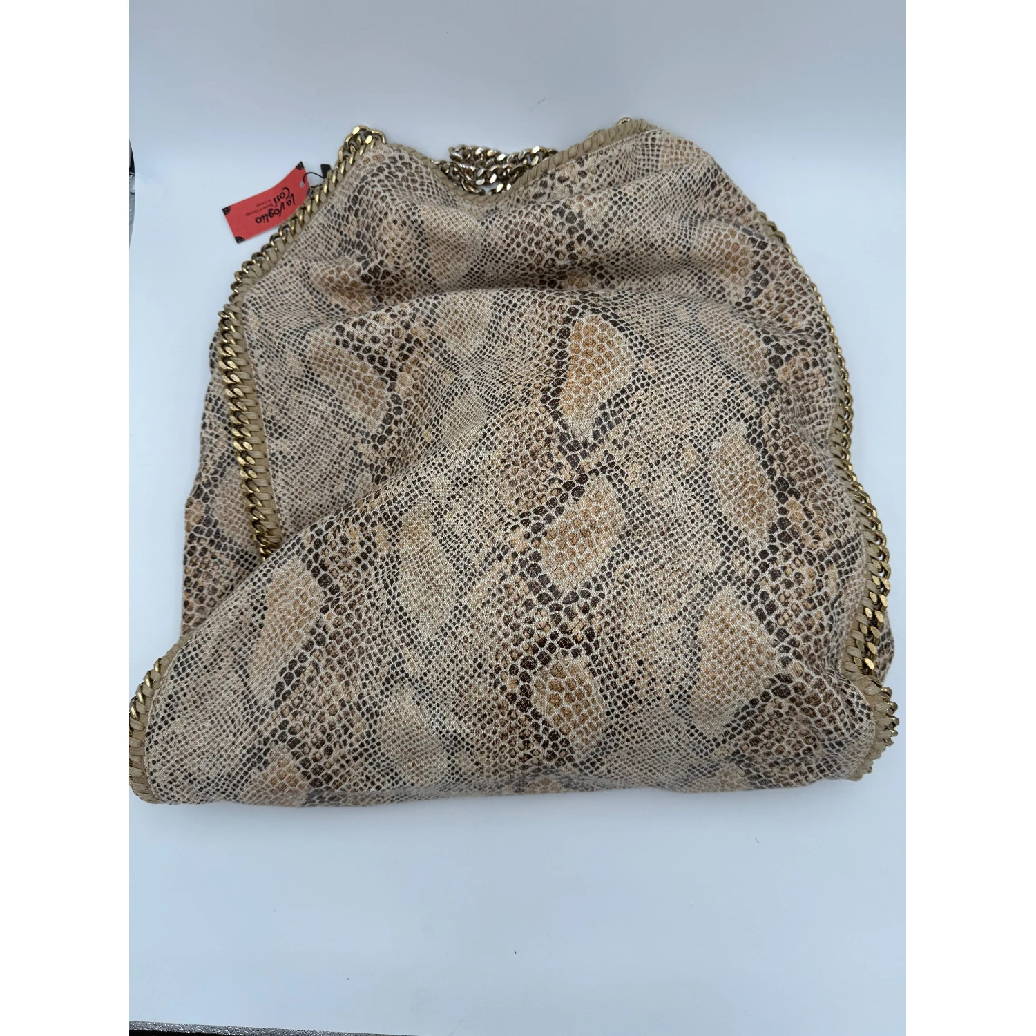 STELLA MCCARTNEY Falabella Grande Vegan Reptile Skin Handbag
