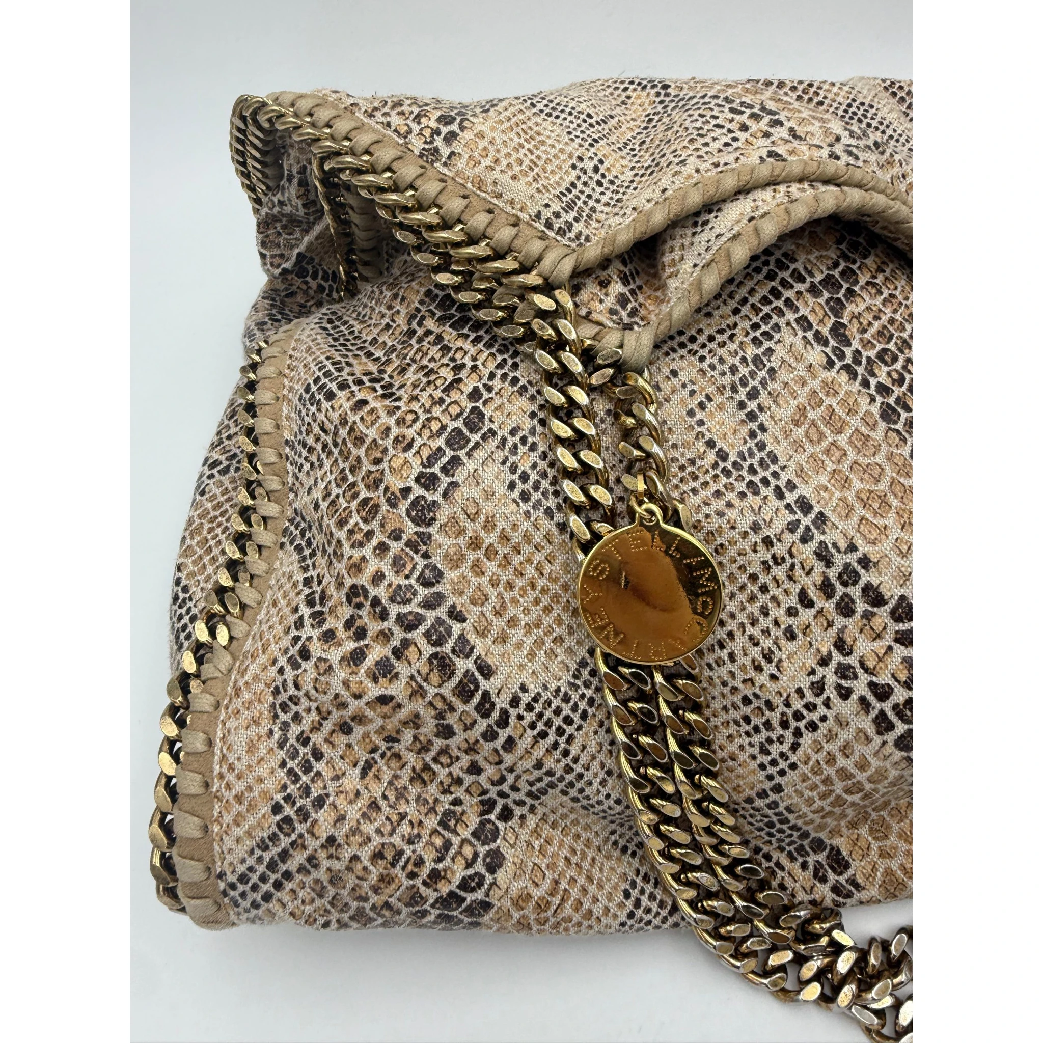 STELLA MCCARTNEY Falabella Grande Vegan Reptile Skin Handbag