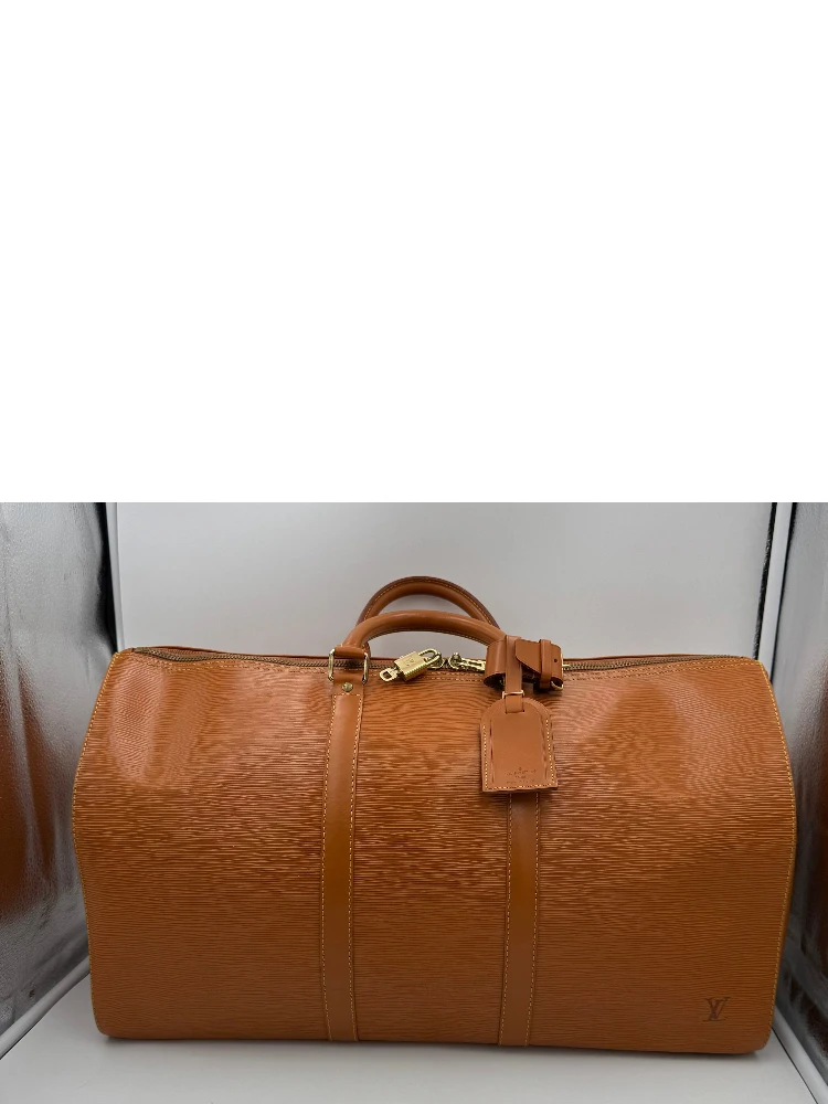 LOUIS VUITTON KEEPALL 50 in Brown EPI Leather Handbag