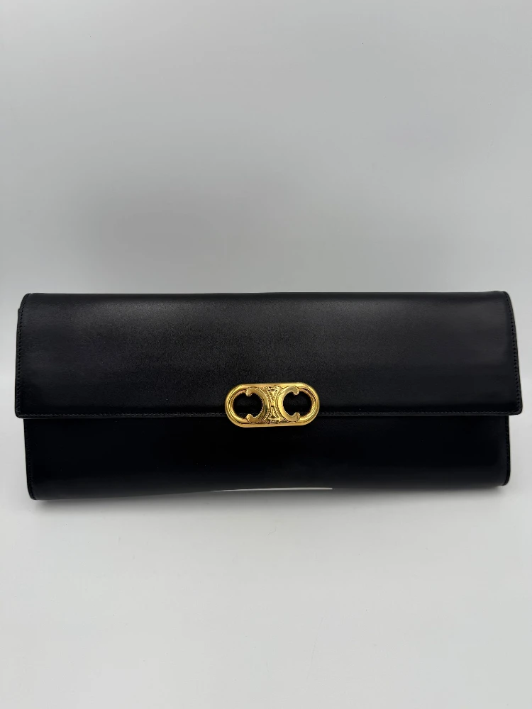 CELINE TRIOMPHE Black Clutch