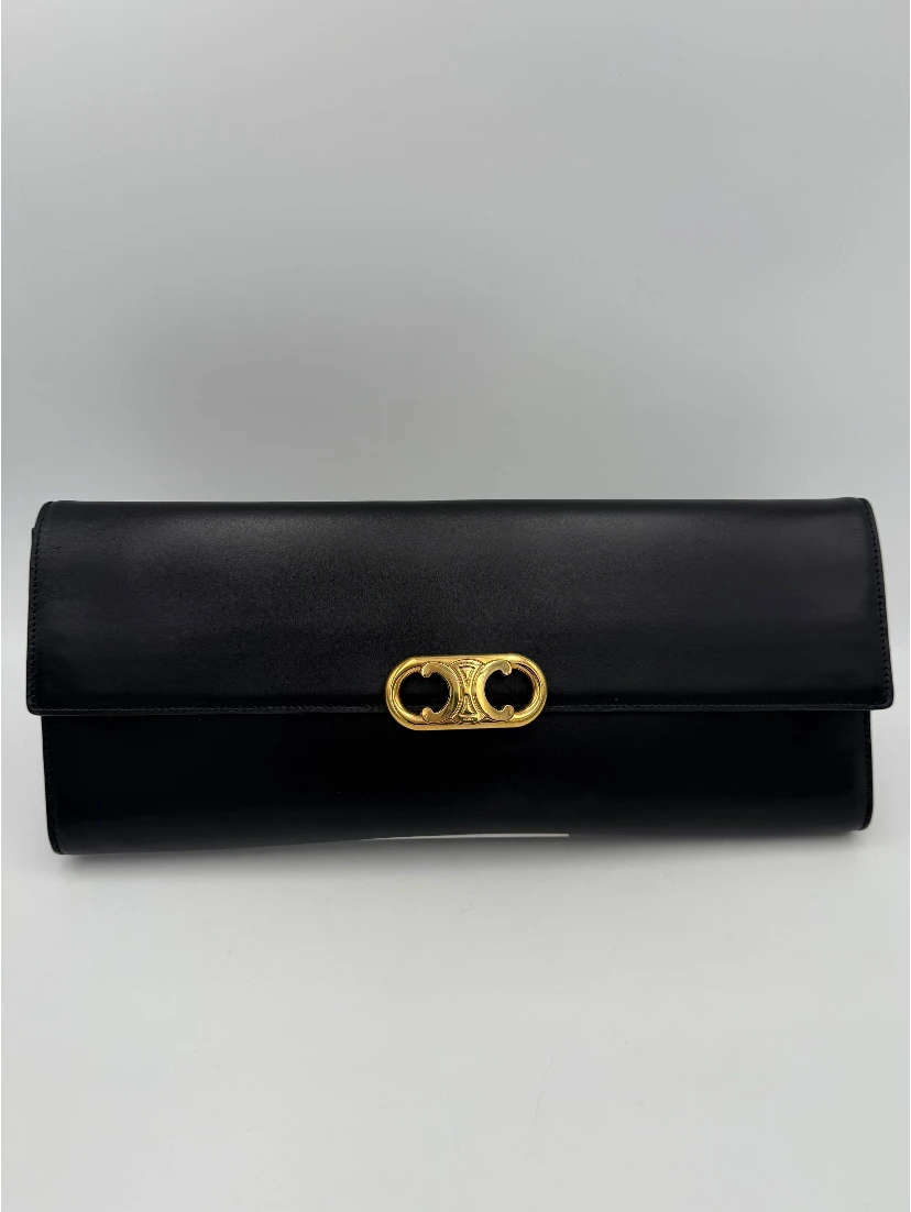 CELINE TRIOMPHE Black Clutch