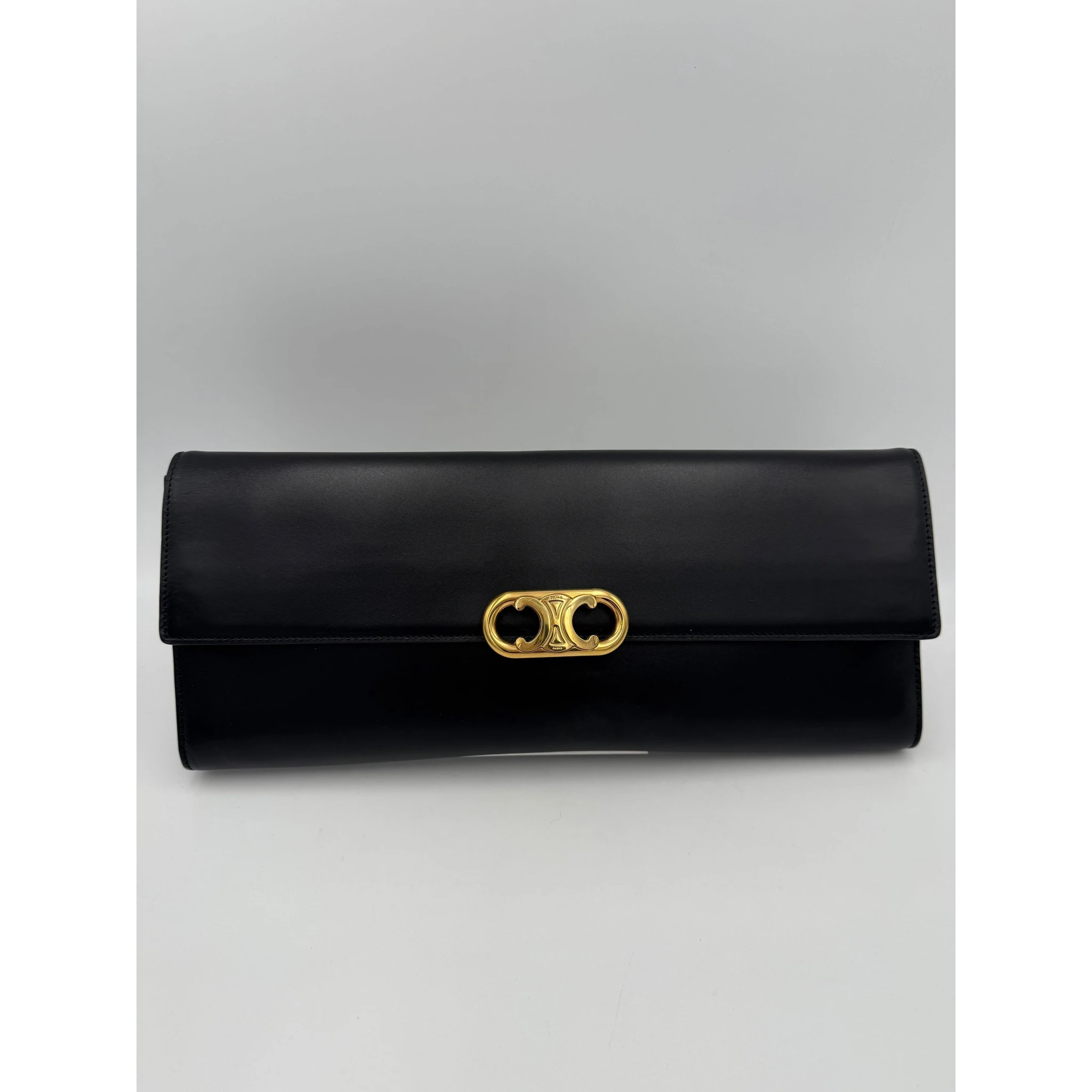CELINE TRIOMPHE Black Clutch