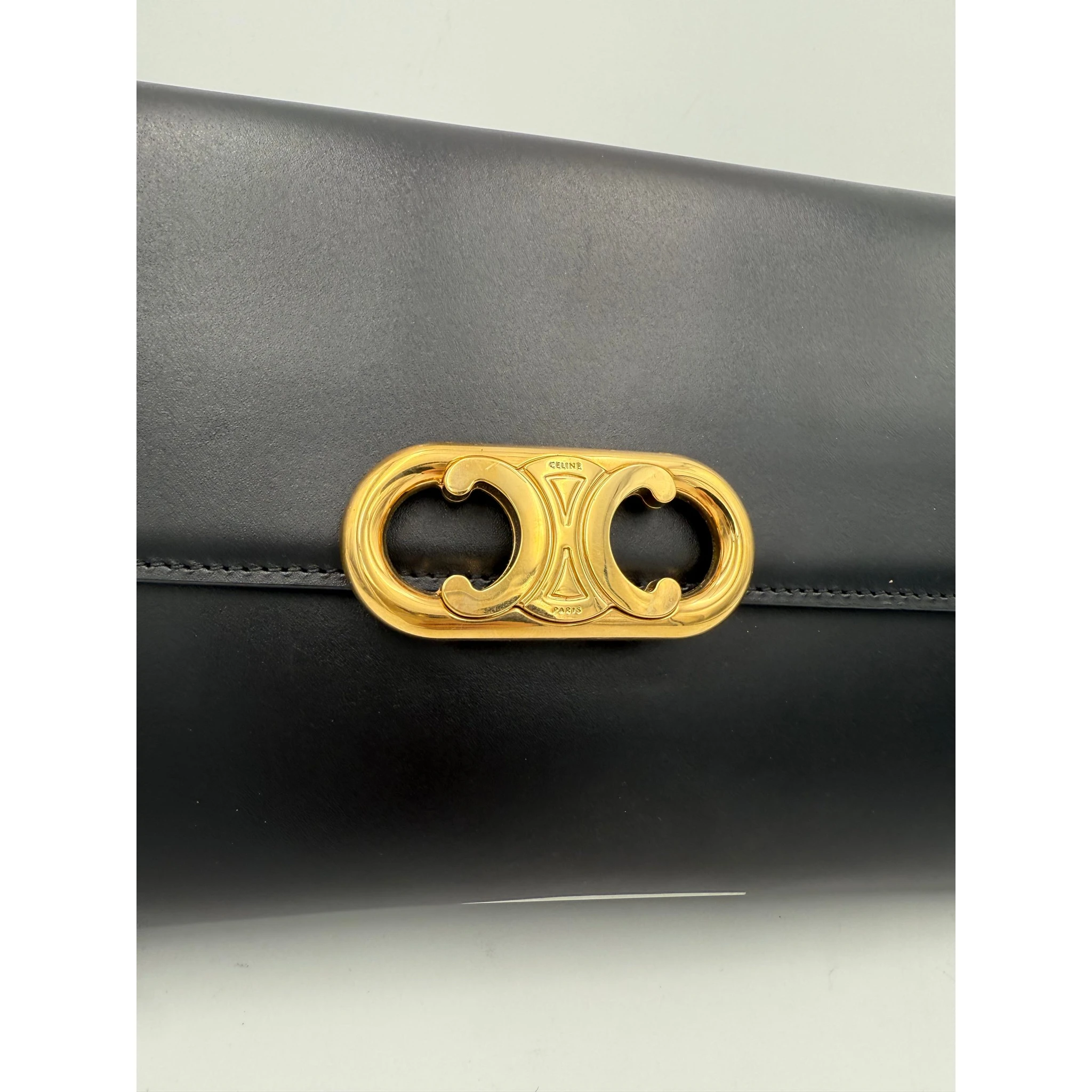 CELINE TRIOMPHE Black Clutch