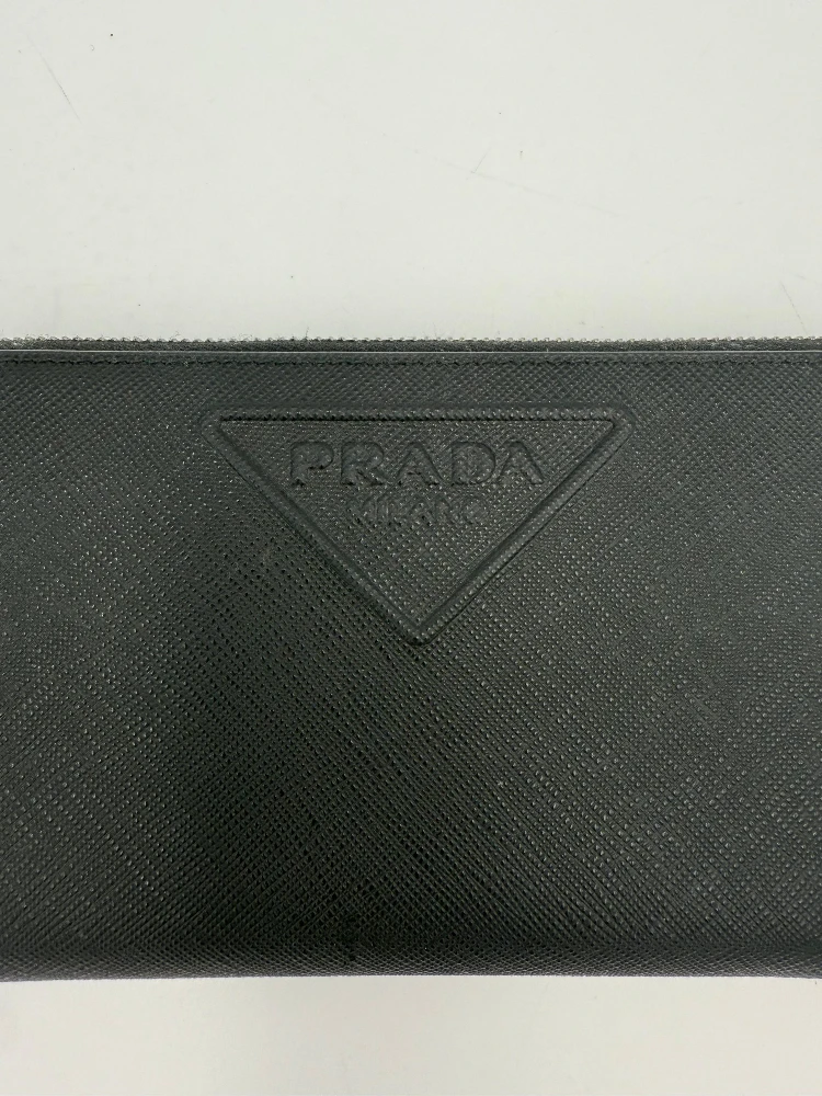 PRADA Zip in Saffiano Leather Wallet