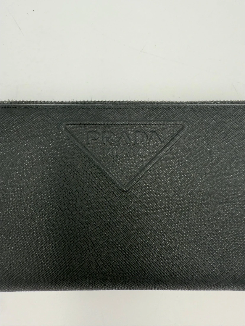 PRADA Zip in Saffiano Leather Wallet